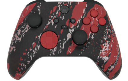 XBX custom red splash modded eSports Pro Controller