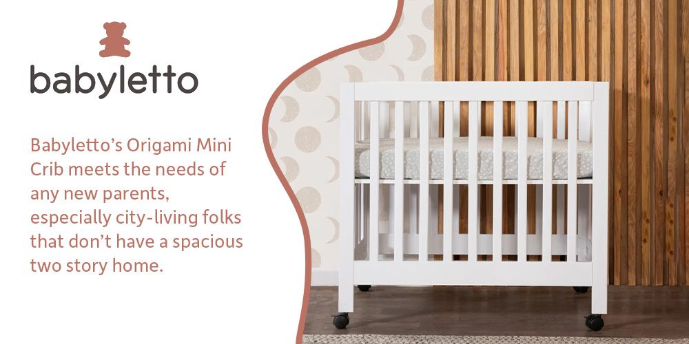 Babyletto Origami Mini Crib - Best Light-Weight Foldable Crib