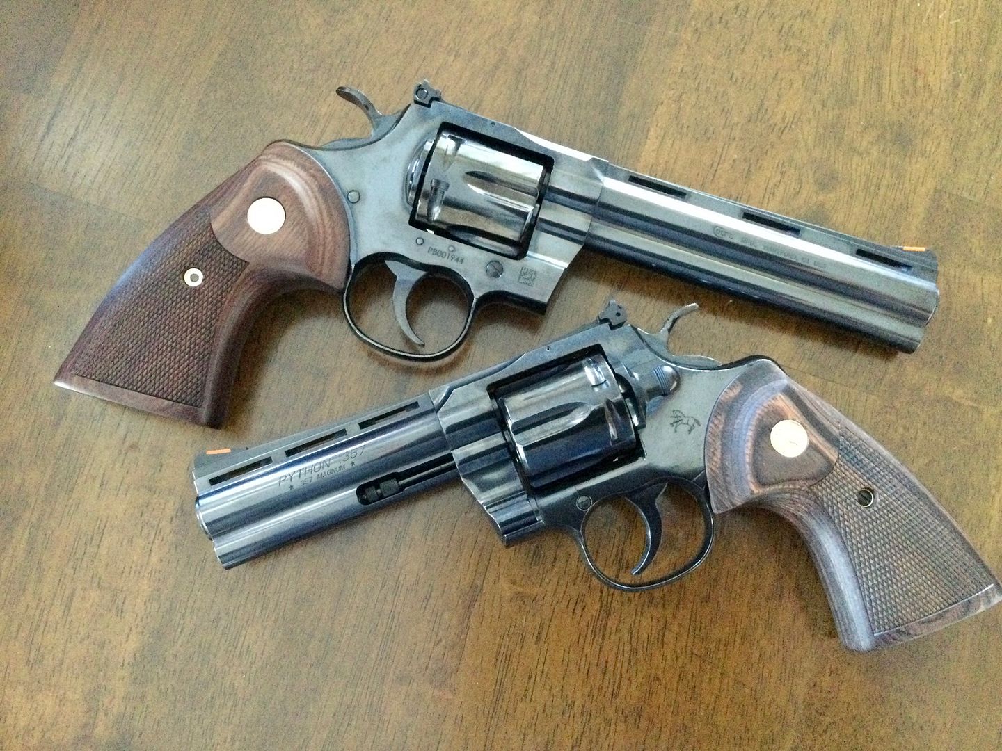 2024 Polished Blue Python side by side with 1984 Royal Blue Python ...