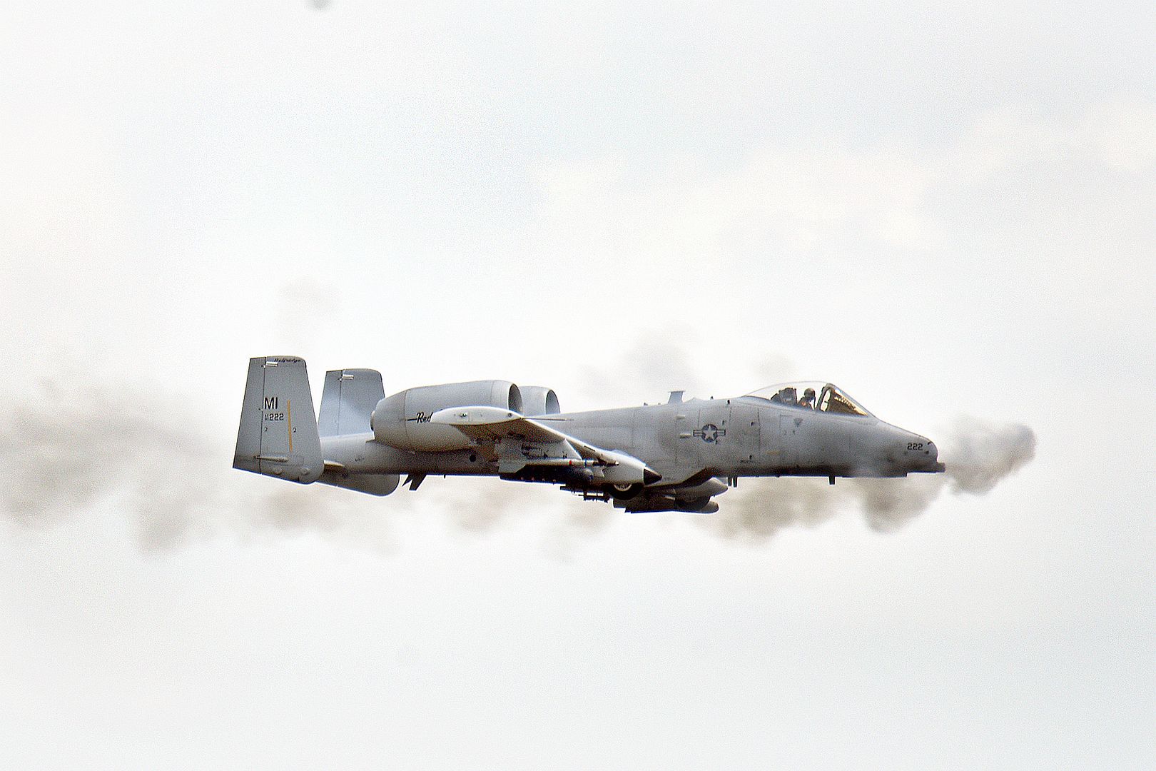 10 Thunderbolt II Aircraft From The 107th Fighter Wing Selfridge Air National Guard Base Michigan Perform Live Fire Exercises
