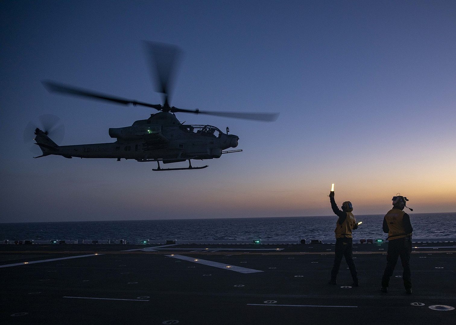 Z1 Viper On The Flight Deck Of Amphibious Assault Ship USS Makin Island Z1 Viper On The Flight Deck Of Amphibious Assault Ship USS Makin Island