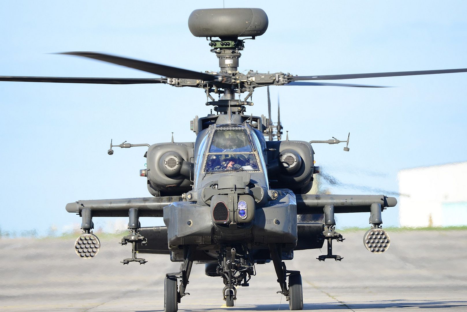 AH 64 Apache Helicopter Assigned To The 1st Battalion 3rd Aviation Regiment 12th Combat Aviation Brigade Returns To Katterbach Army Airfield In Ansbach Germany 