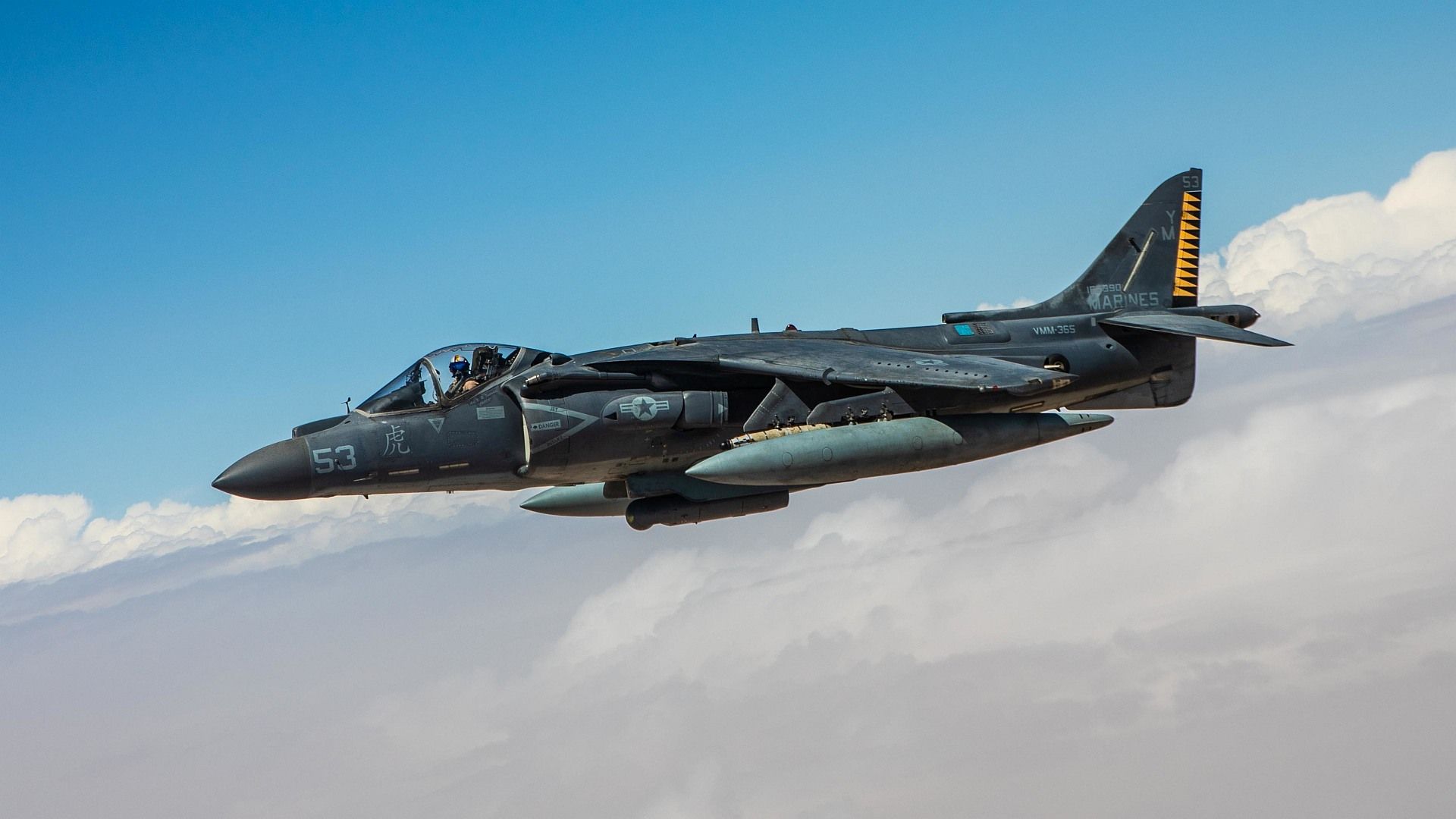 AV8B Harrier Assigned To The 26th Marine Expeditionary Unit Prepares To Conduct An Aerial Refuel From A KC 130J Super Hercules