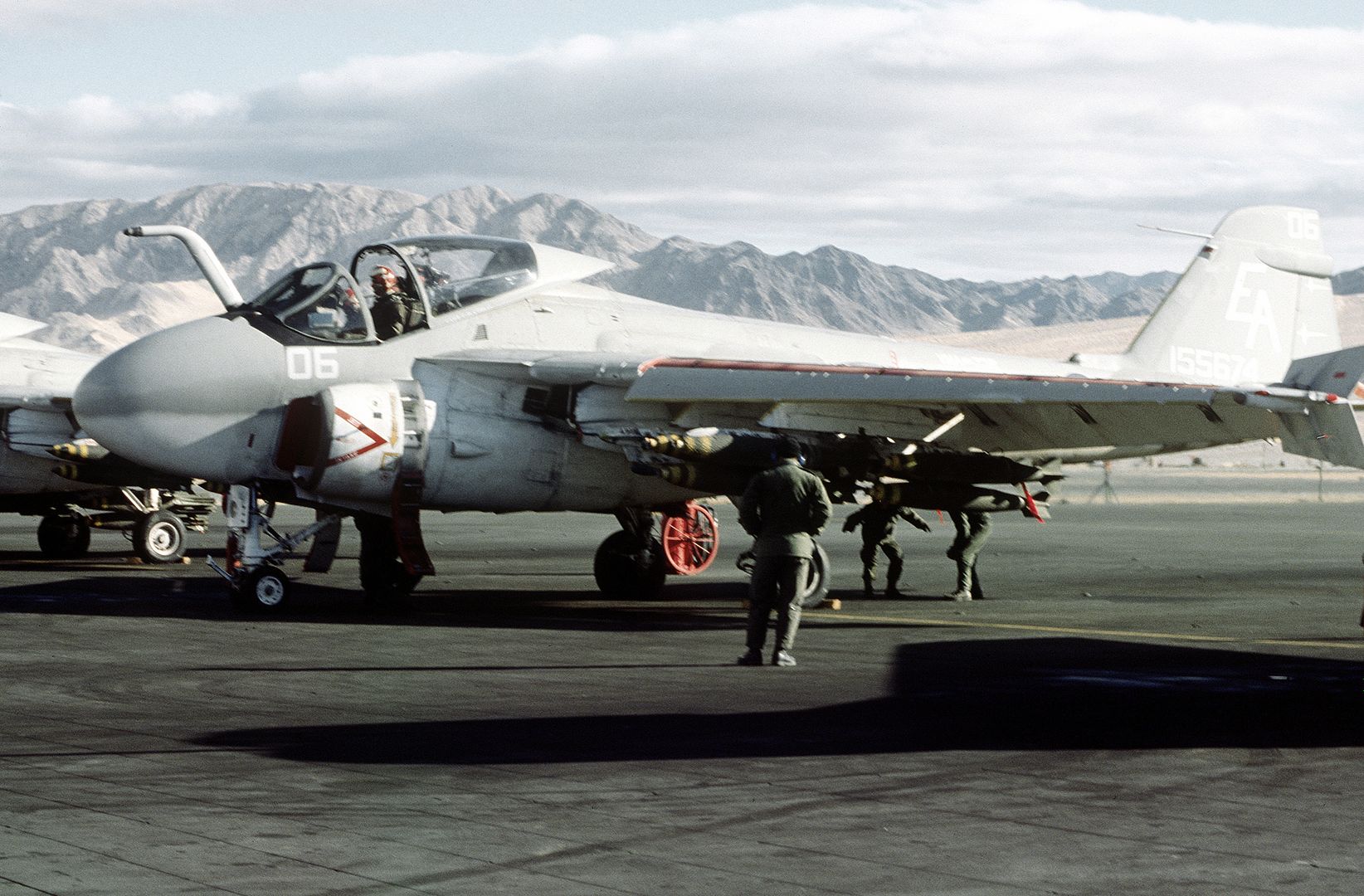 A 6E Intruder Aircraft For A Mission During Operation CAX 1 2 82 Held At The Marine Corps Air To Ground Combat Center