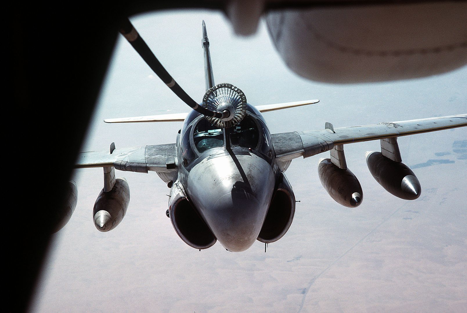 A 6 Intruder Aircraft From A KC 10 Extender Aircraft For In Flight Refueling During The Joint Exercise Bright Start 83