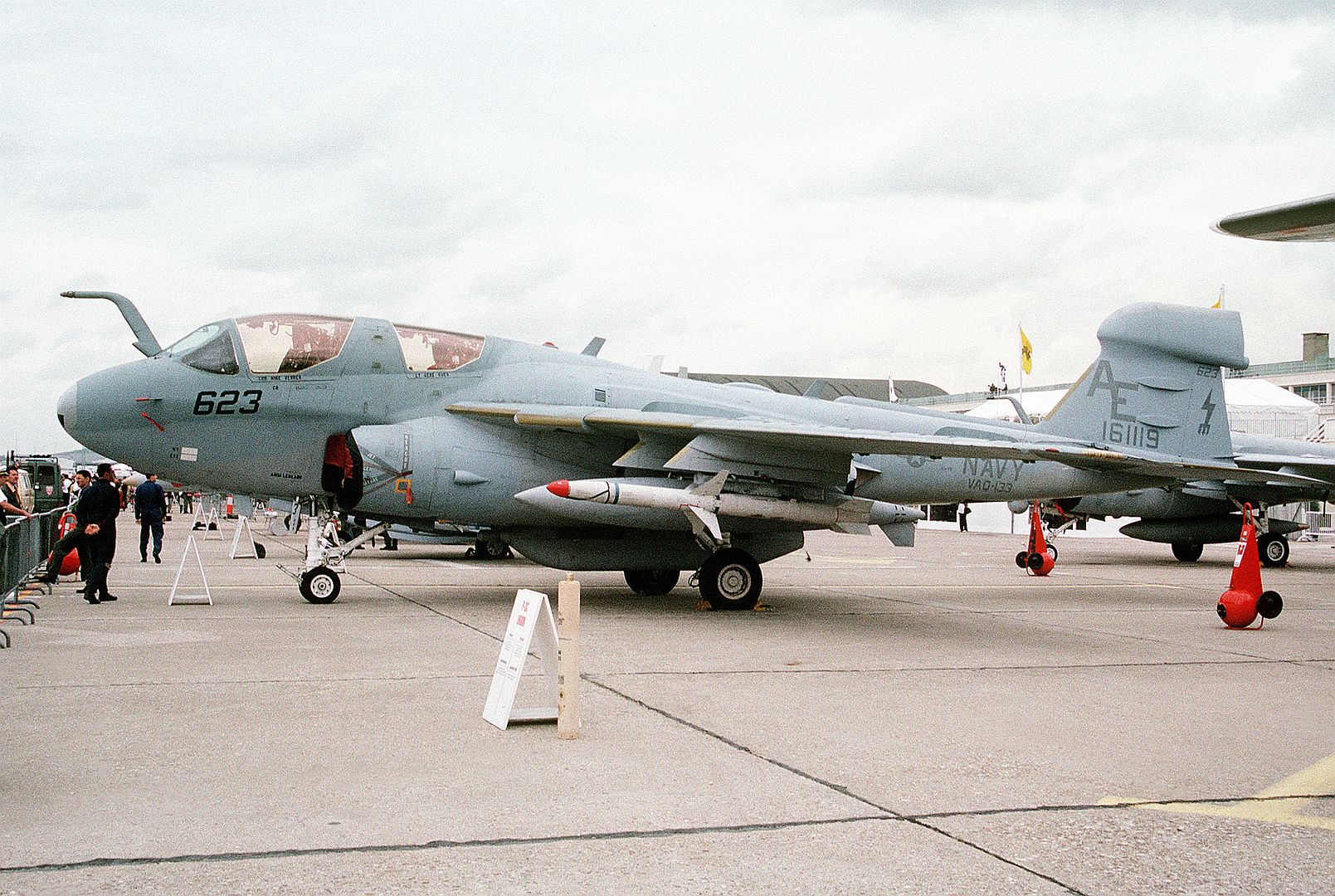 6B Prowler Aircraft Sits On Display At The 1991 Paris Air Show