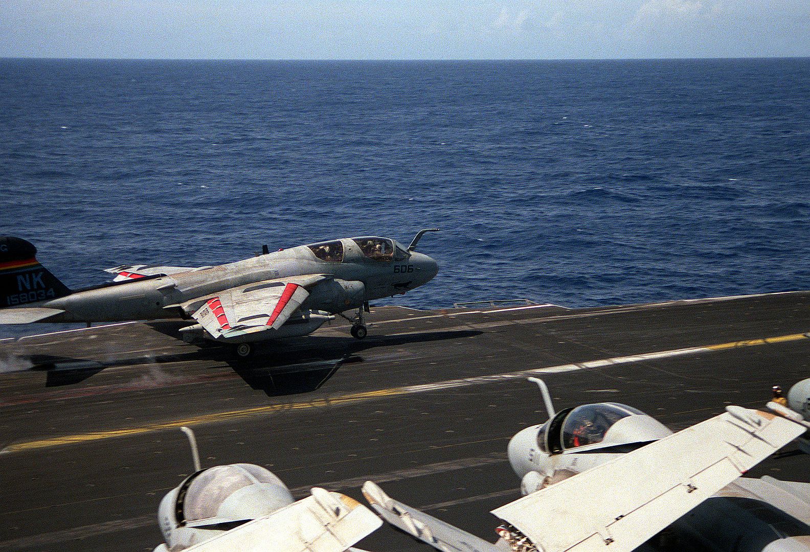 6B Prowler Aircraft Is Launched From The Aircraft Carrier USS INDEPENDENCE