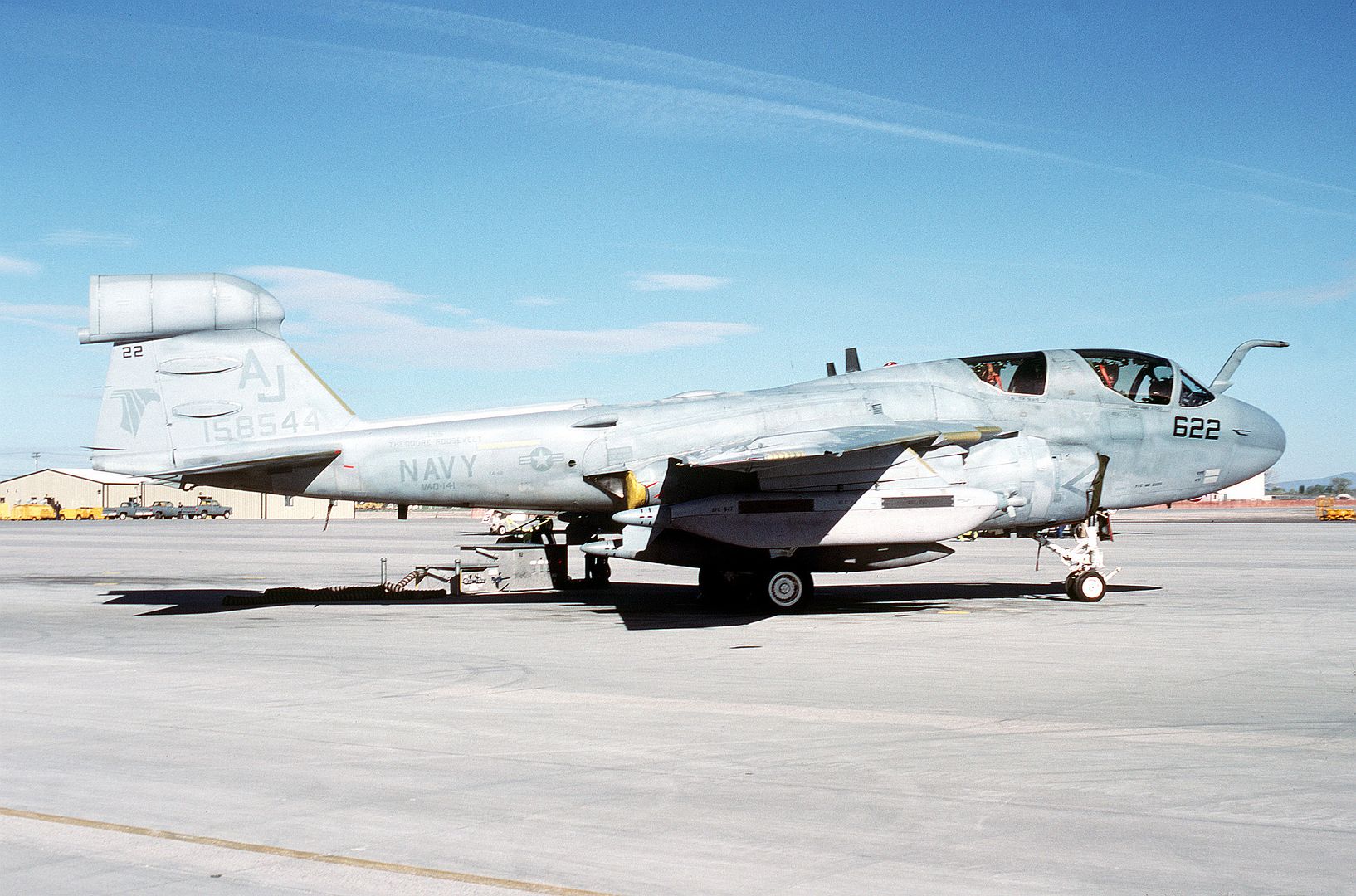 A Right Side View Of A Tactical Electronic Warfare Squadron 141