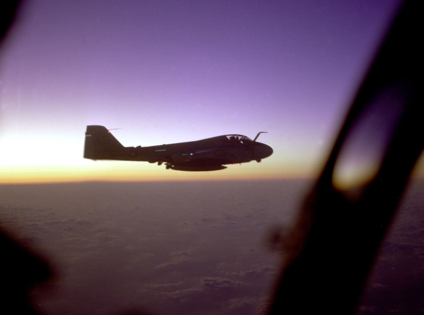 A Right Side View Of An A 6E Intruder Aircraft In Flight