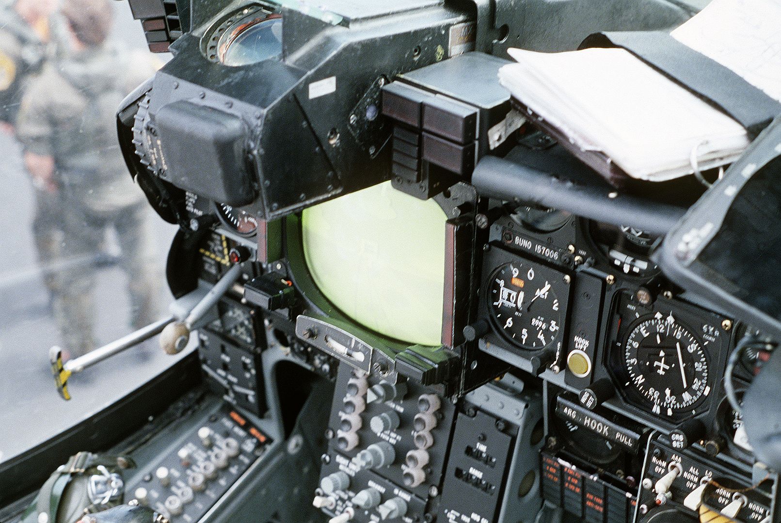 S Controls In The Cockpit Of An A 6E Intruder Aircraft