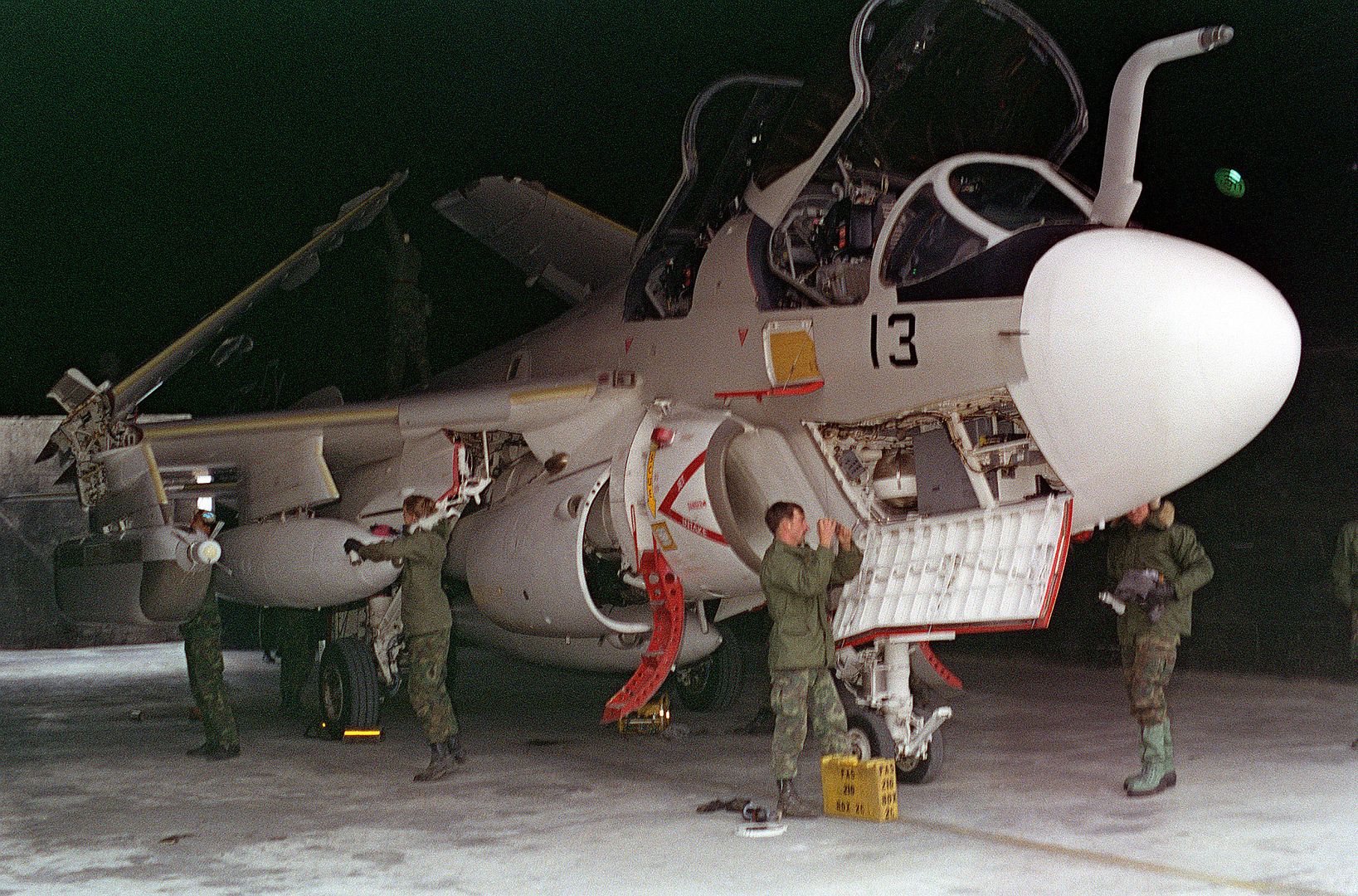 6B Prowler Aircraft In A Hangar During Exercise Team Spirit 81