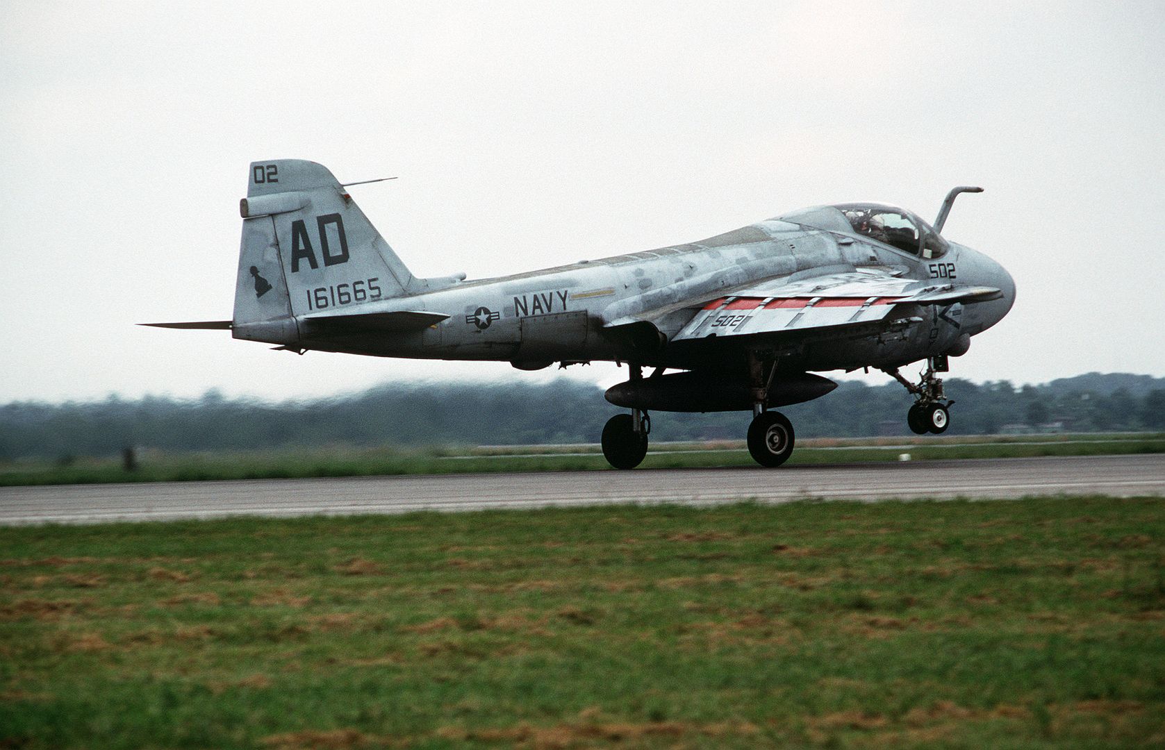 An A 6E Intruder Aircraft From Attack Squadron 42 Lifts Off From The Runway