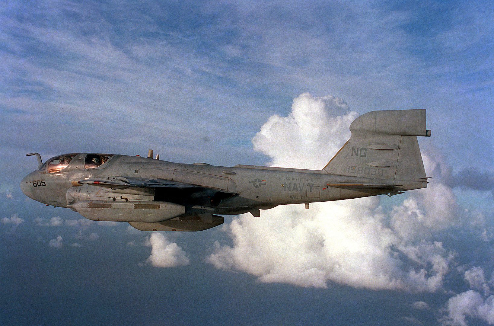 Air Left Side View Of A Tactical Electronic Warfare Squadron 130
