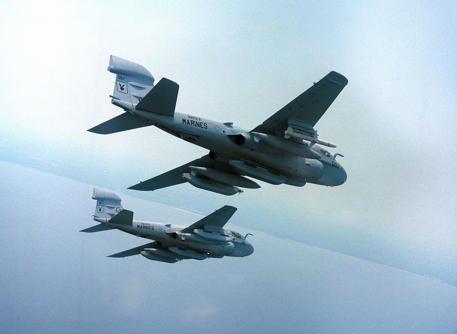 6B Prowler Aircraft Of Marine Electronic Warfare Squadron 2 In Formation
