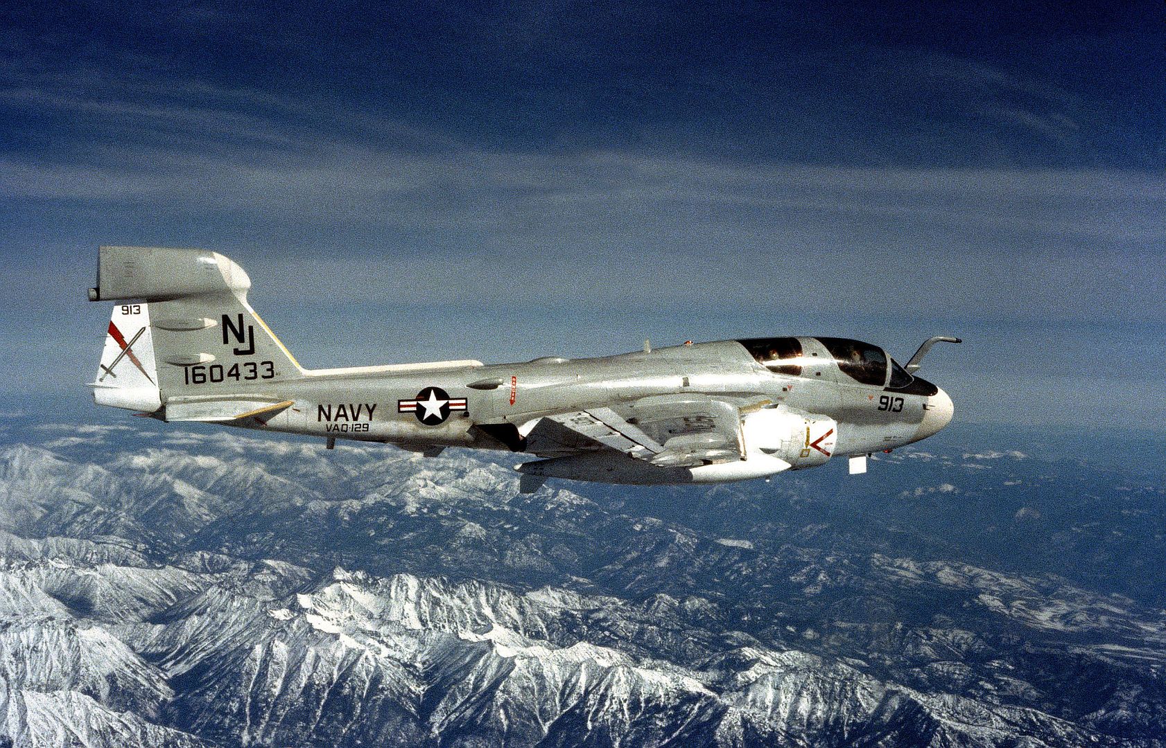 6B Prowler Aircraft From Tactical Electronic Warfare Squadron 129