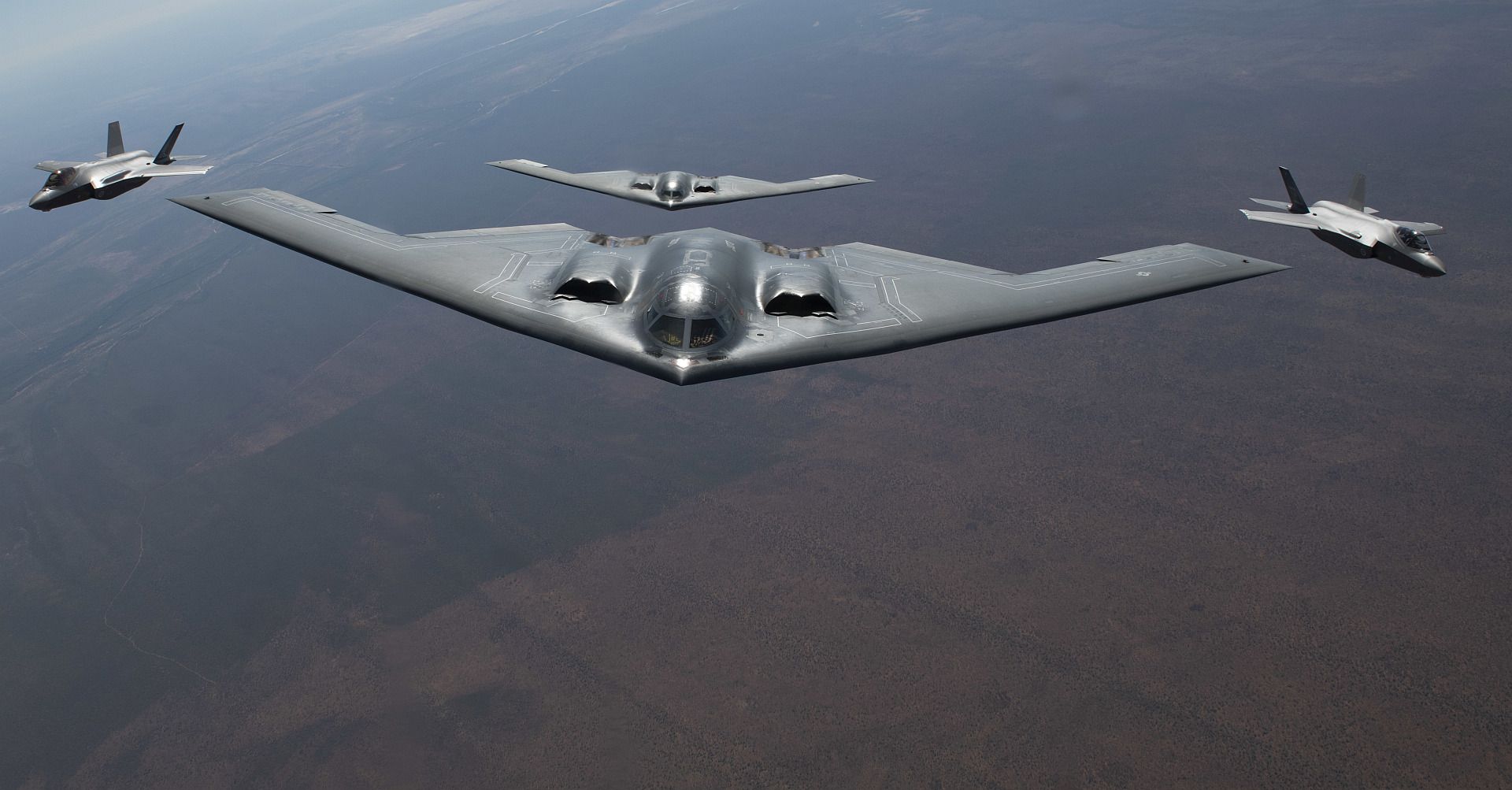 2 Spirit Stealth Bombers Assigned To The 509th Bomb Wing Fly A Bomber Task Force Mission July 18 2 Spirit Stealth Bombers Assigned To The 509th Bomb Wing Fly A Bomber Task Force Mission July 18
