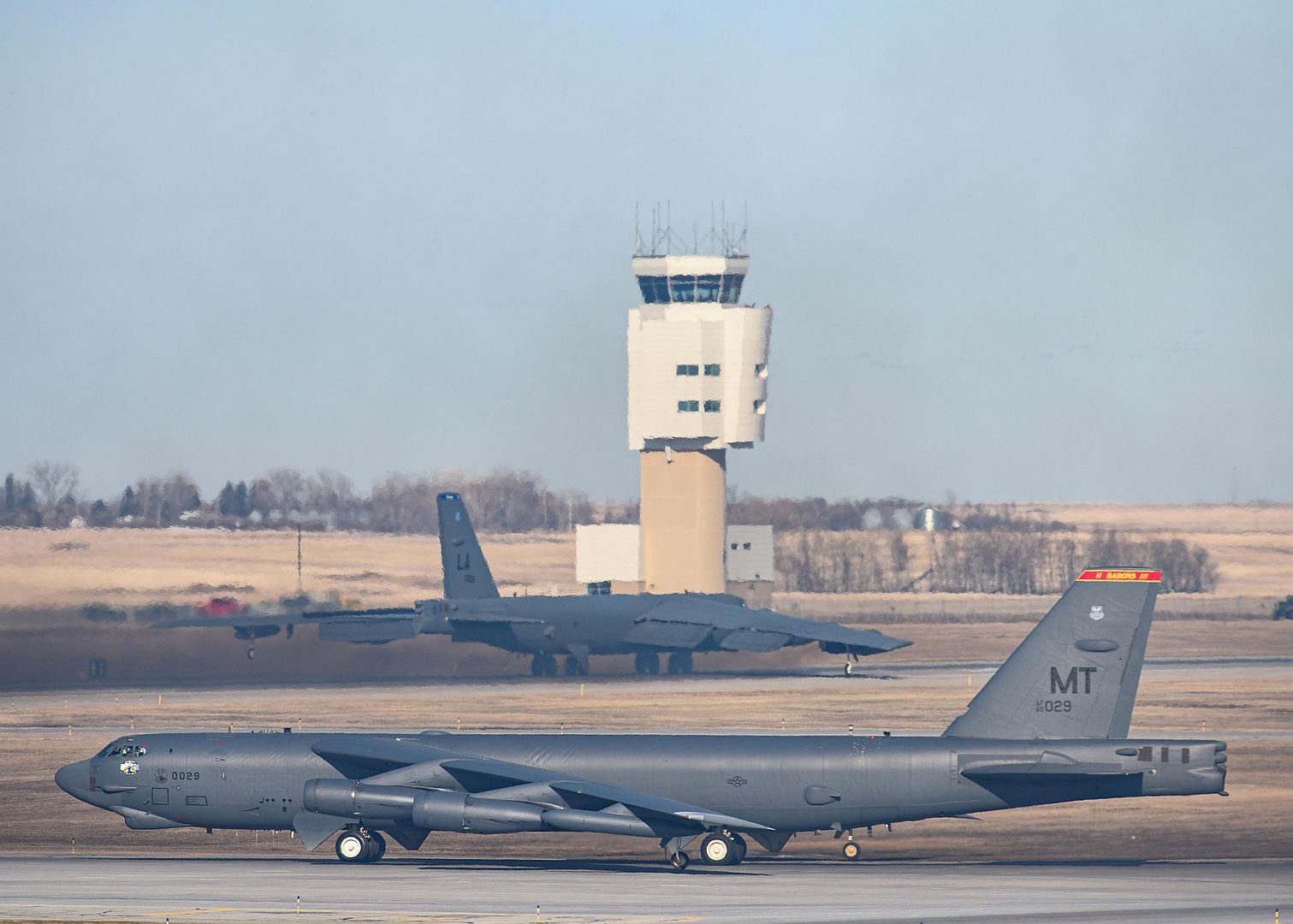 52H Stratofortresses Assigned To Team Minot S 5th Bomb Wing And The 2nd Bomb Wing At Barksdale Air Force Base Louisiana Prepare To Take Off In Support Of Global Thunder 23