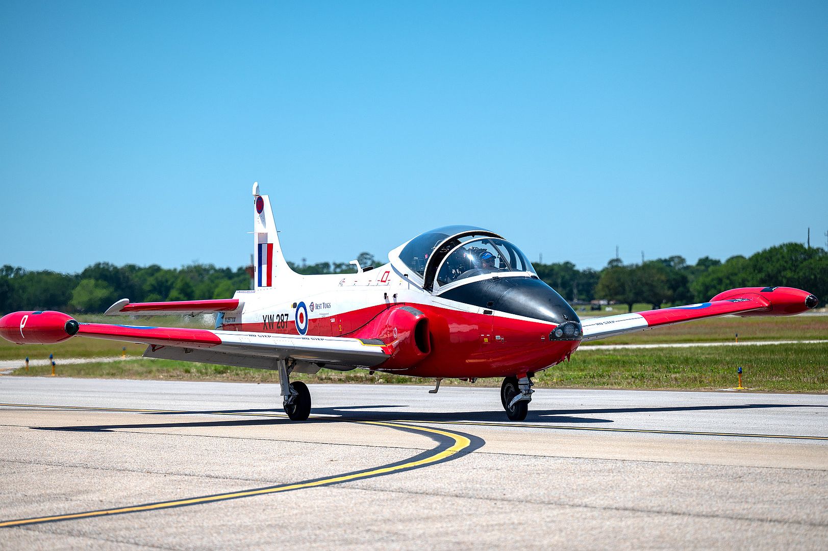 BAC Jet Provost Lands During A Practice Session For The 2023 Thunder Over The Sound Air And Space Show At Keesler Air Force Base Mississippi April 28 2023