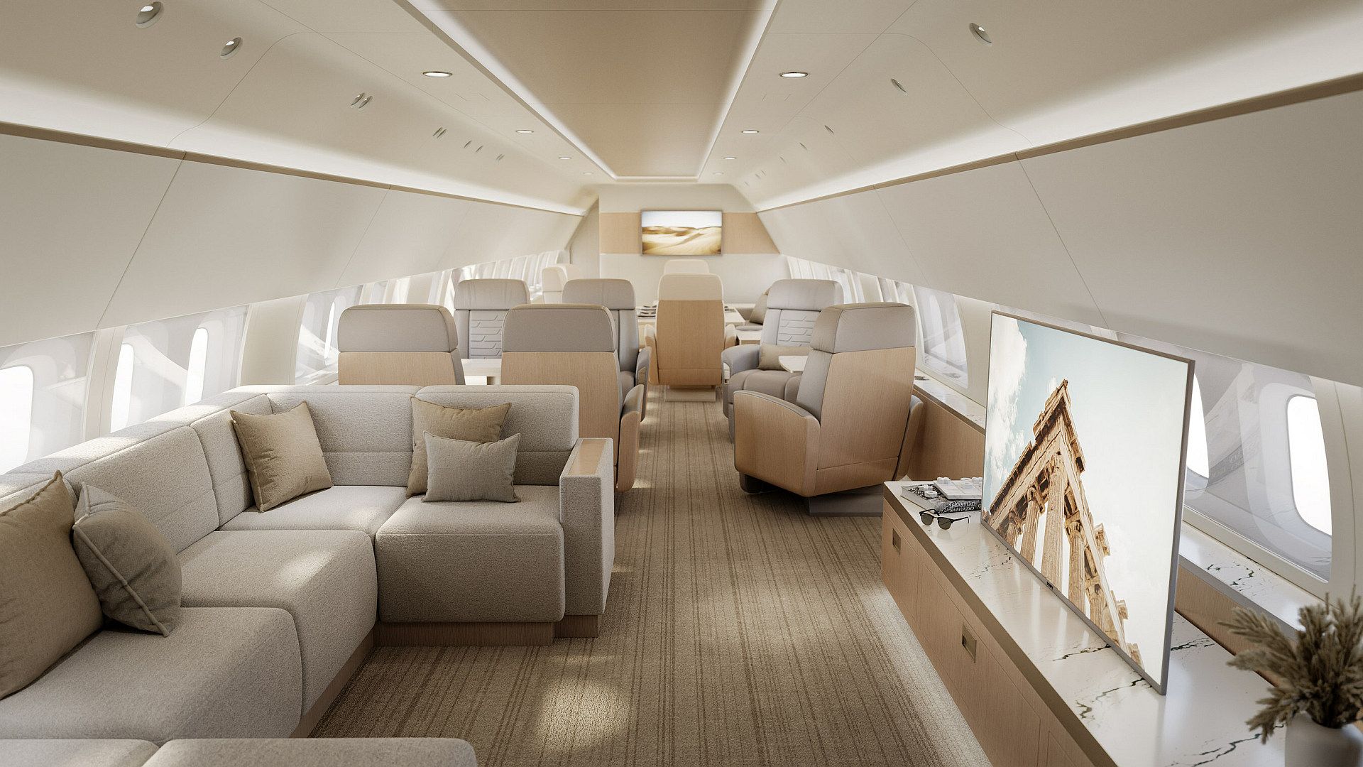 BBJ Cabin Interior Serene Style BBJ Cabin Interior Serene Style