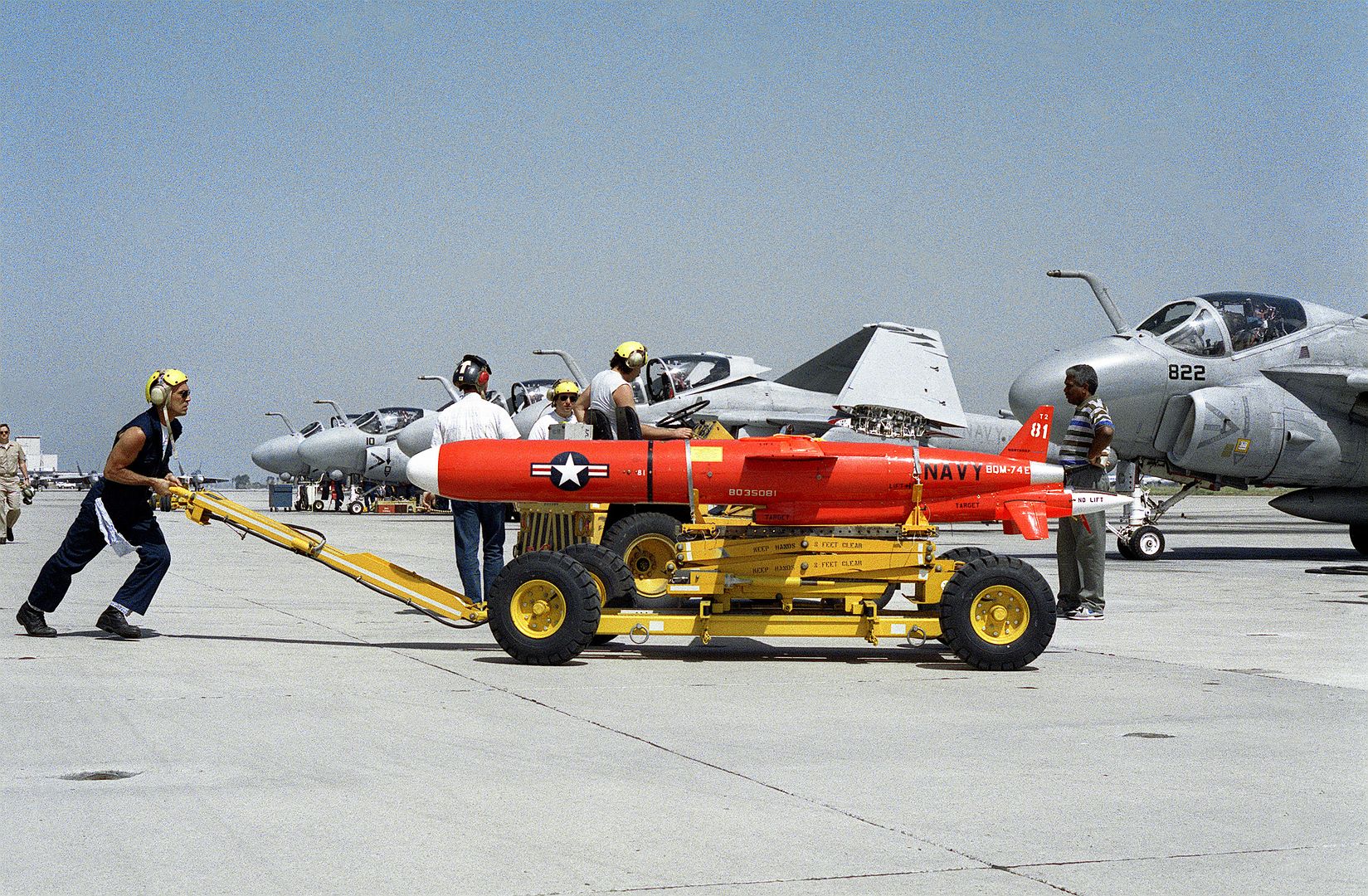 BQM 74E Target Drone To An Attack Squadron 128 A 6E Intruder Aircraft During Operational Test And Evaluation Exercises Conducted By The Missile Targets Division Of The Naval Air Warfare Center Weapons Division 1