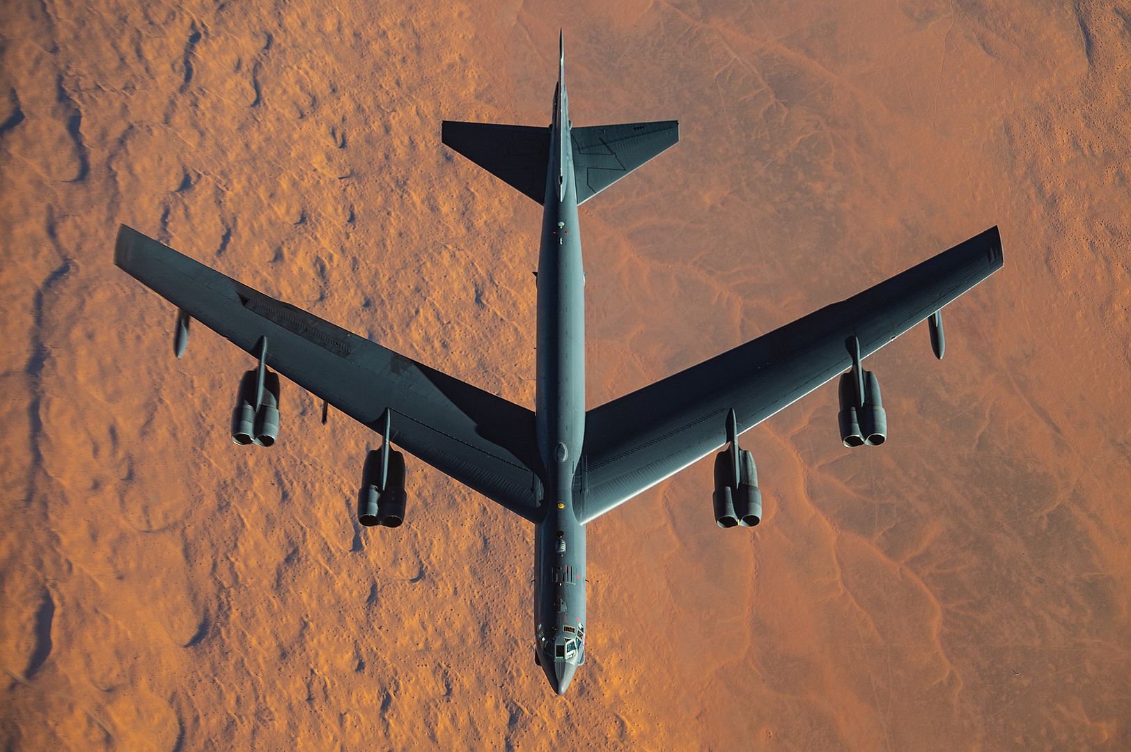 B 52 Stratofortress Assigned To The 2nd Bomb Wing Flies Over Southwest Asia During A Aerial Refueling Mission With KC 135 Stratotanker Aircraft Assigned To The 340th Expeditionary Air Refueling Squadron 1