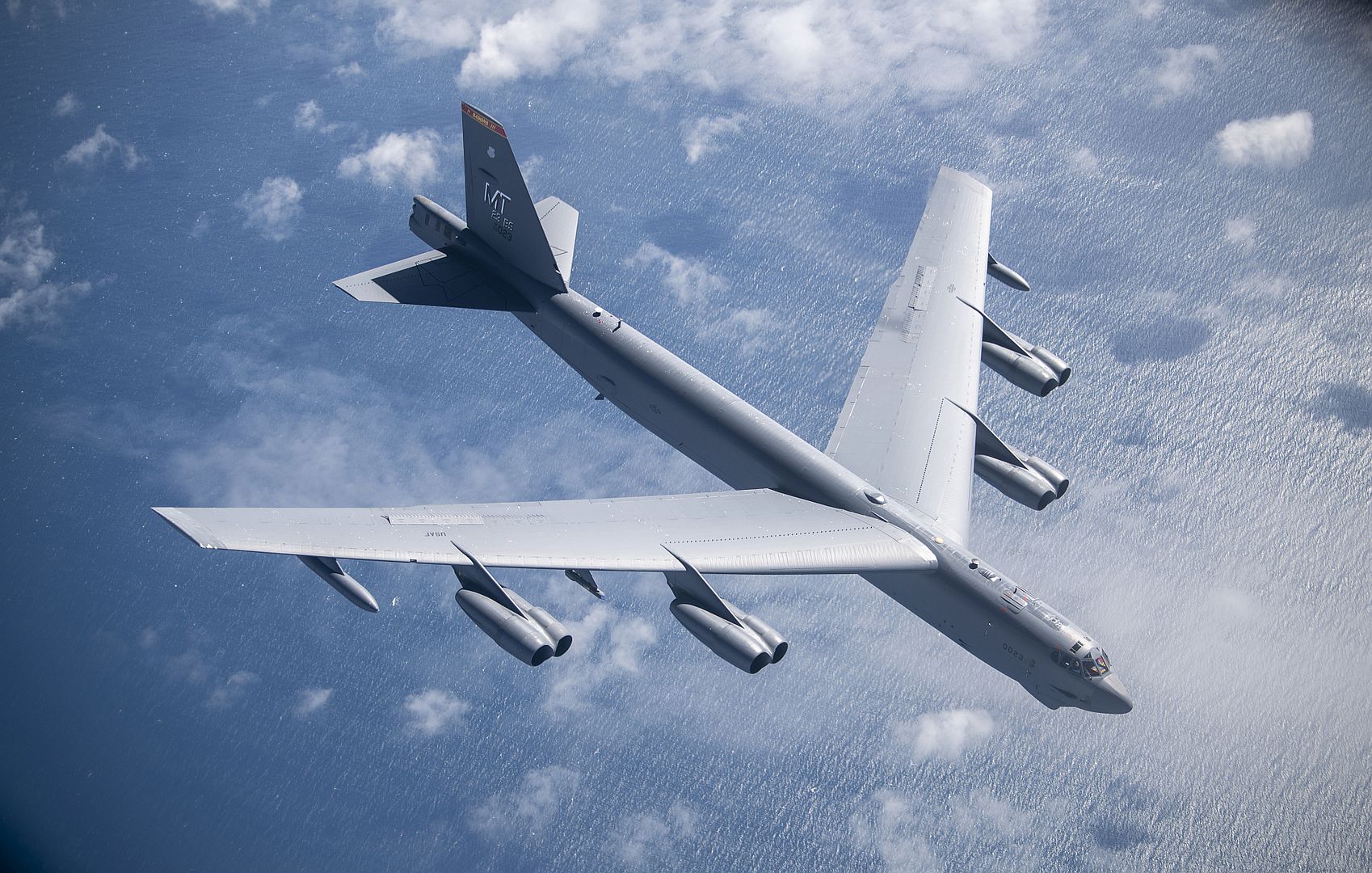 B 52 Stratofortress From The 5th Bomb Wing Minot Air Force Base North Dakota Breaks Away From A KC 135 Stratotanker 2