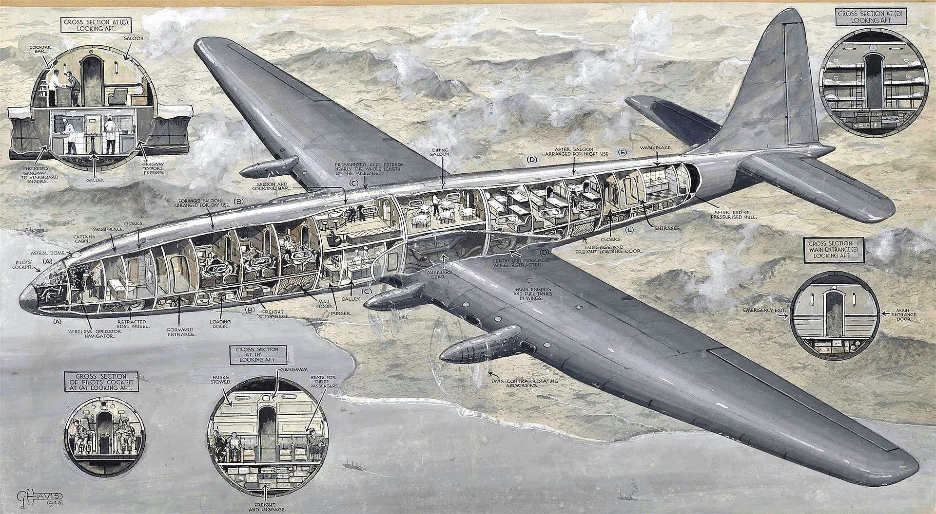 Bristol 197 Brabazon Cutaway Bristol 197 Brabazon Cutaway