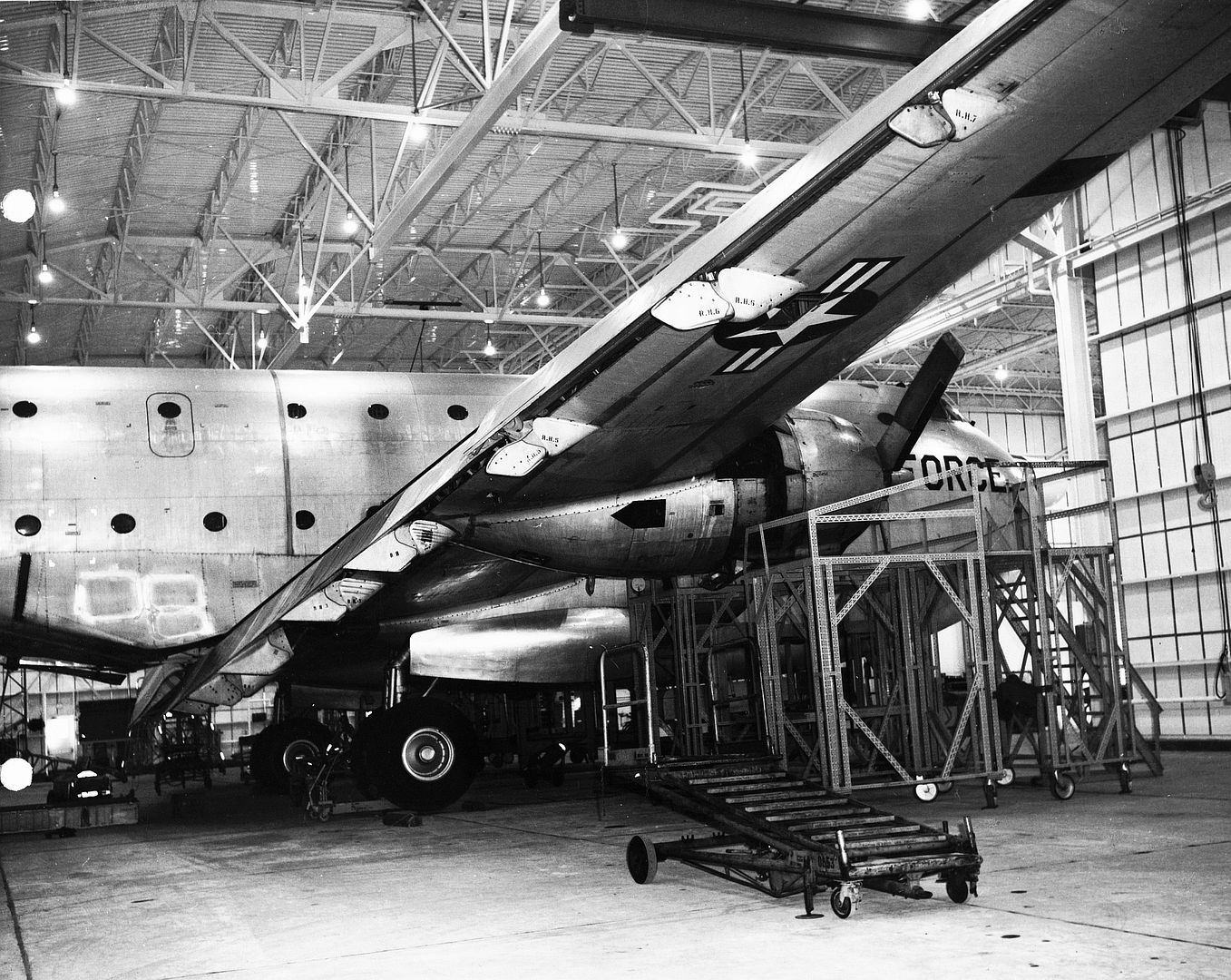 124 Globemaster Docked In Maintenance Hangar Hanscom Air Force Base Bedford Massachusetts 1967
