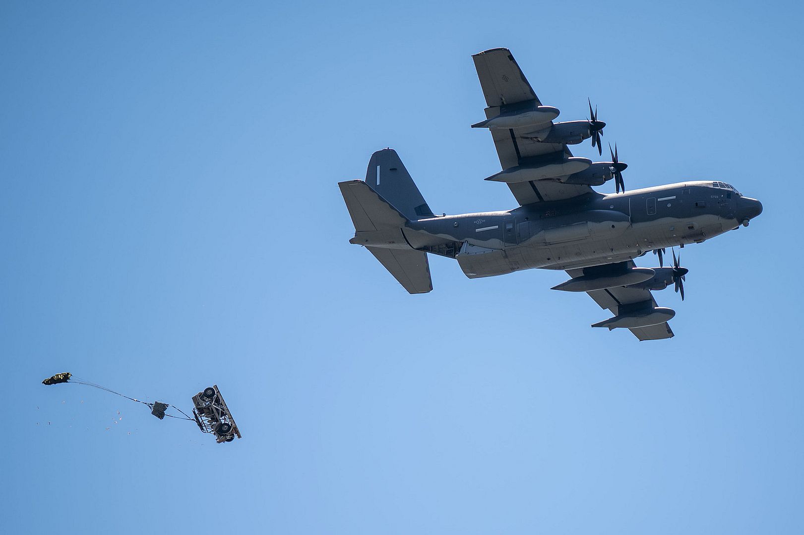 130 Hercules Drops Tactical Vehicles During A Readiness Exercise Near Aviano Air Base Italy July 29 2024 130 Hercules Drops Tactical Vehicles During A Readiness Exercise Near Aviano Air Base Italy July 29 2024