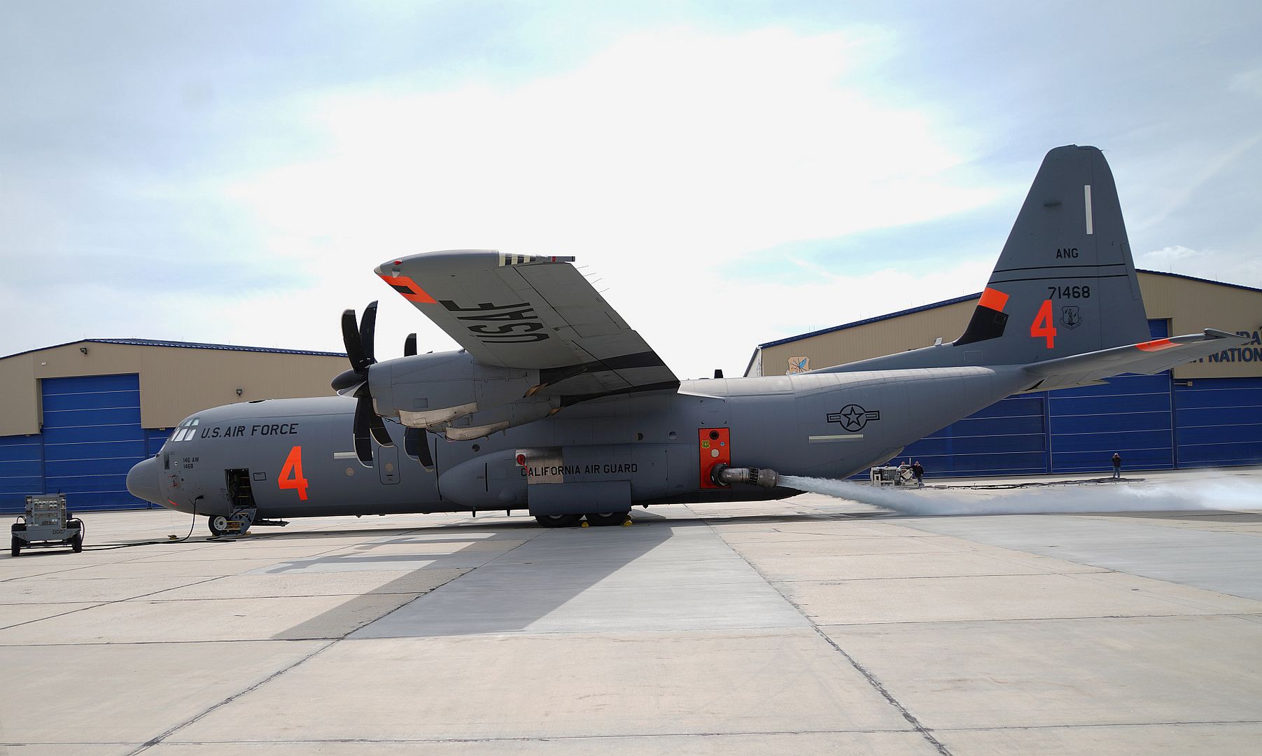 C130J Super Hercules Aircraft During Annual MAFFS Recertification Training At Gowen Field Boise Idaho April 25 2022 C130J Super Hercules Aircraft During Annual MAFFS Recertification Training At Gowen Field Boise Idaho April 25 2022
