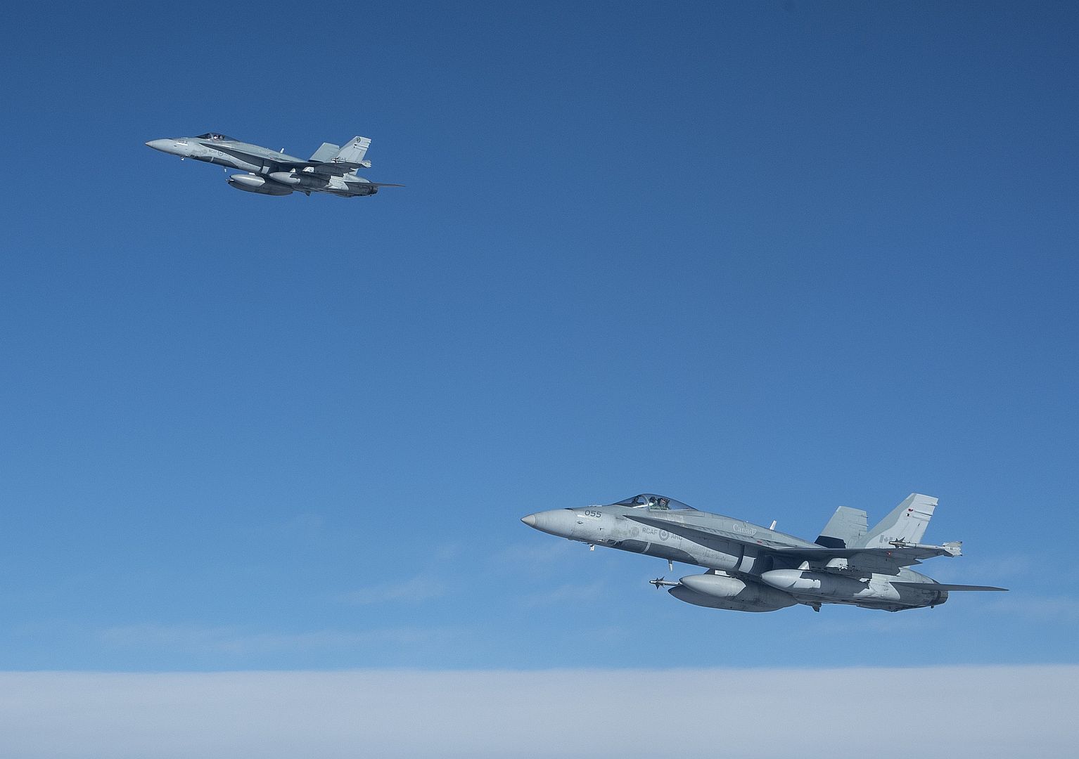 18 Hornet Fighter Jets Take To The Skies En Route To Support Operation NOBLE DEFENDER In Alaska On 12 Oct 2021