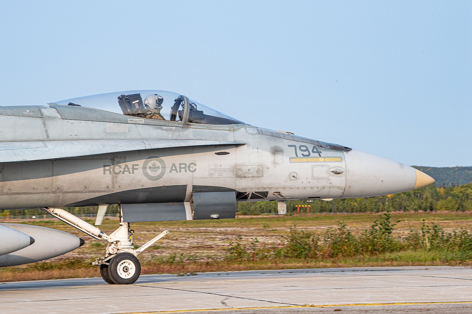 CF 188 Hornet 425 Tactical Fighter Squadron Taxies Out In Preperation For Take Off From 5 Wing Goose Bay Newfoundland Labrador On September 22 2020
