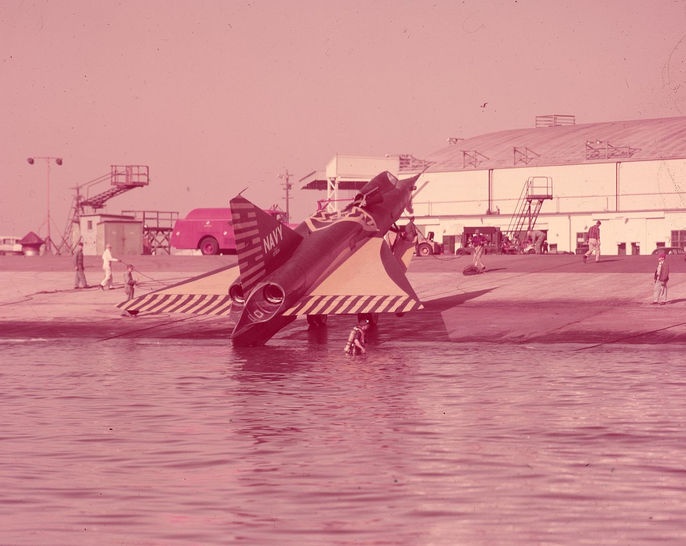 Convair XF2Y Sea Dart Docking Land