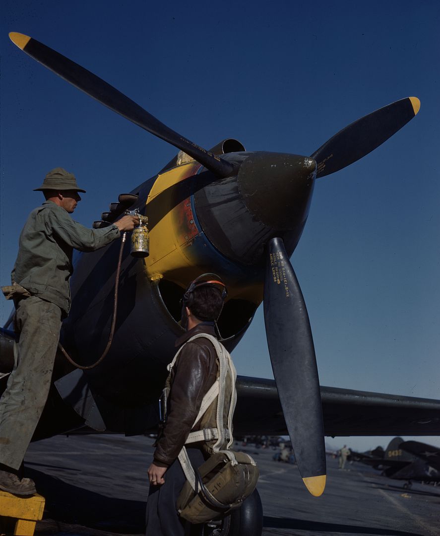 40 Being Painted With Squadron Colors