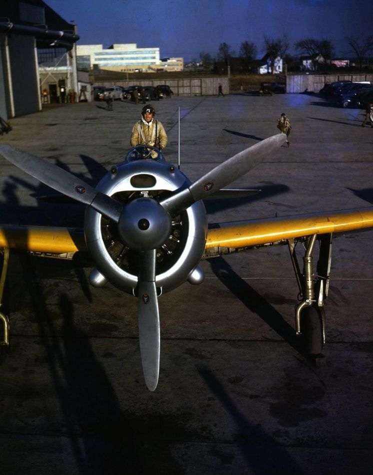 Curtiss SB2C 1BuNo 1758 Buffalo New York With Test Pilor Robert Fausel 1941 1