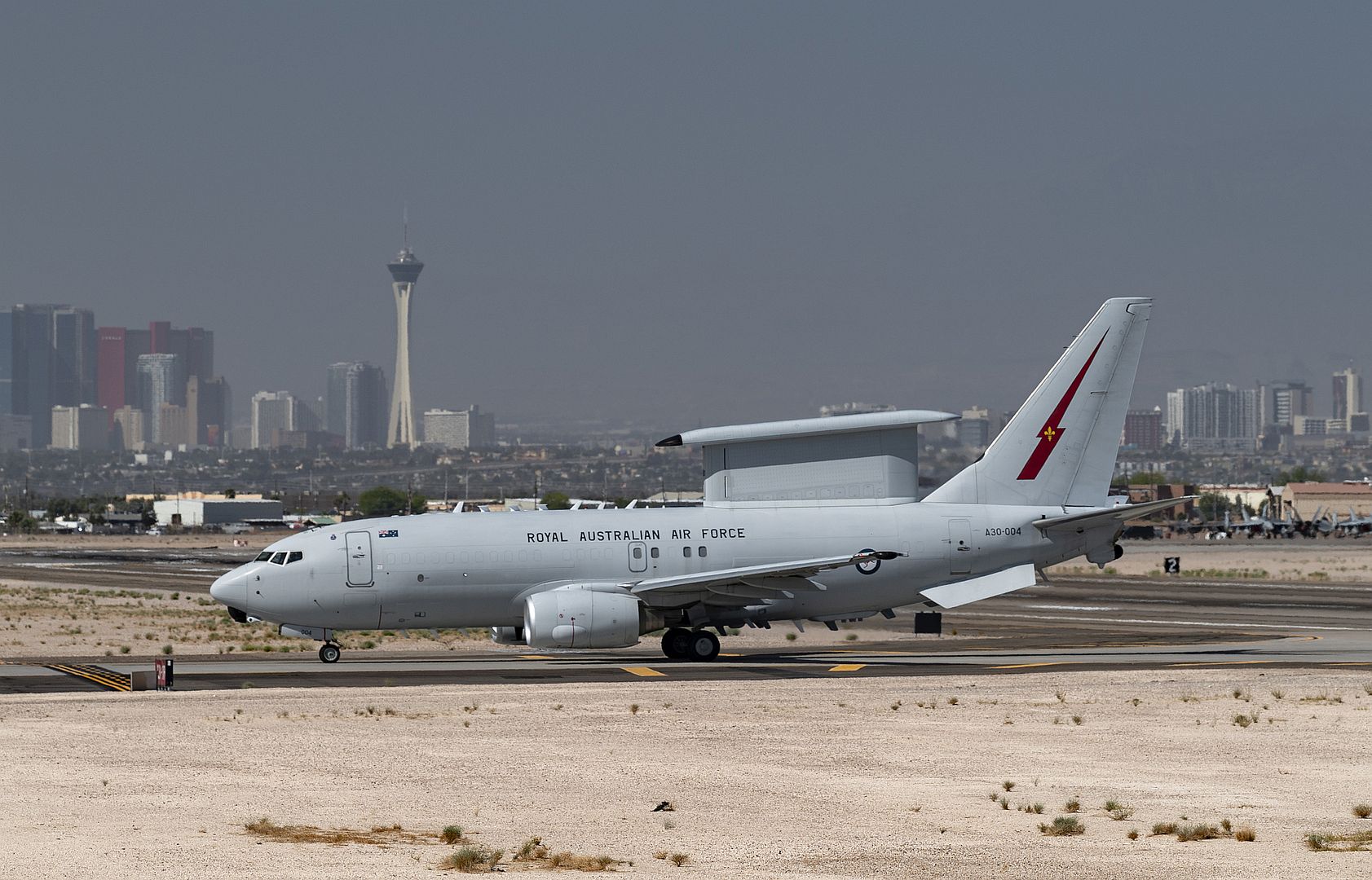 7A Wedgetail Taxis For Takeoff For A Mission At Nellis Air Force Base Nevada April 29 2022