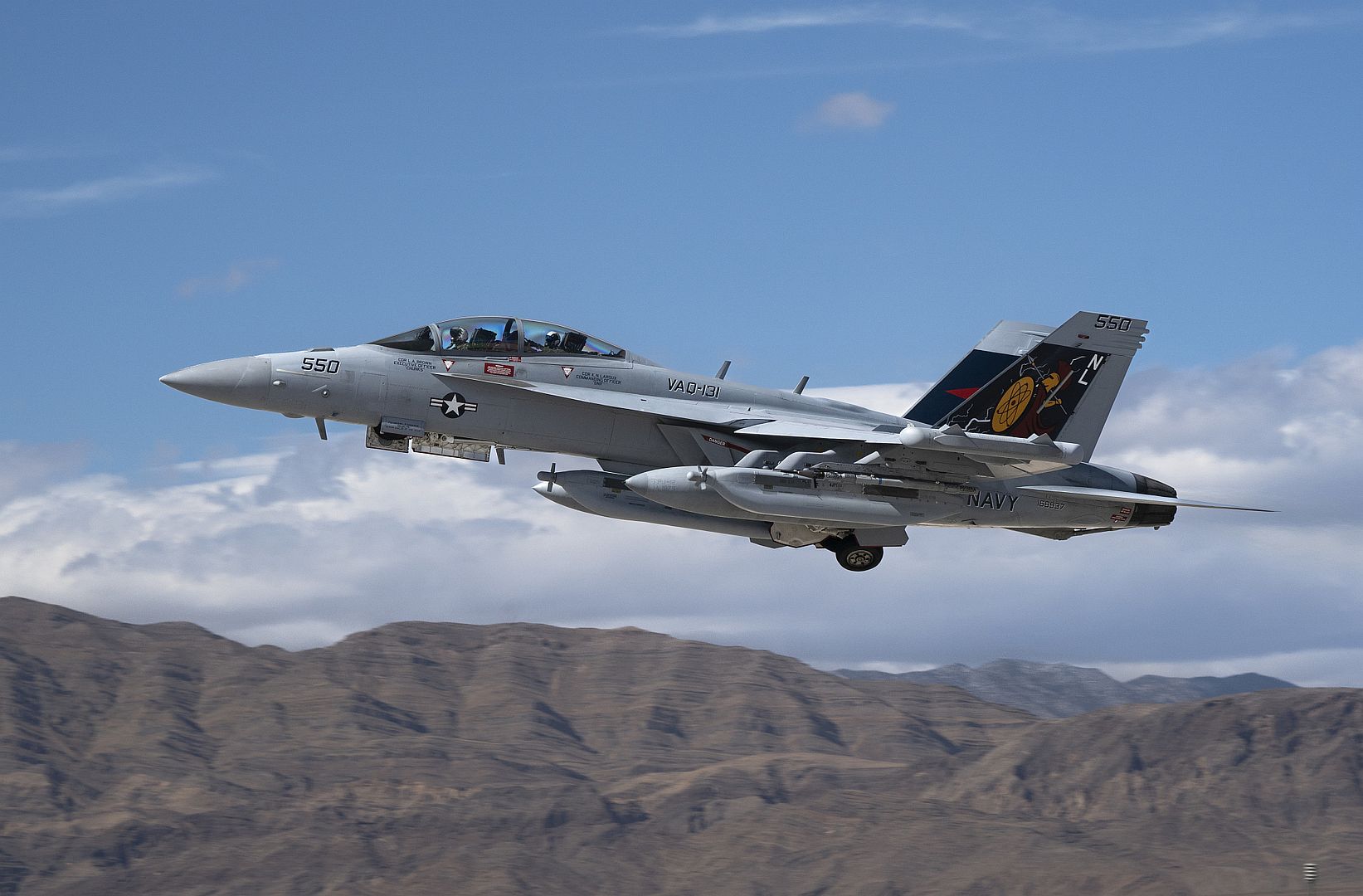 18G Growler Assigned To Electronic Attack Squadron 131 Naval Air Station Whidbey Island Washington Arrives At Nellis Air Force Base Nevada March 9 2022