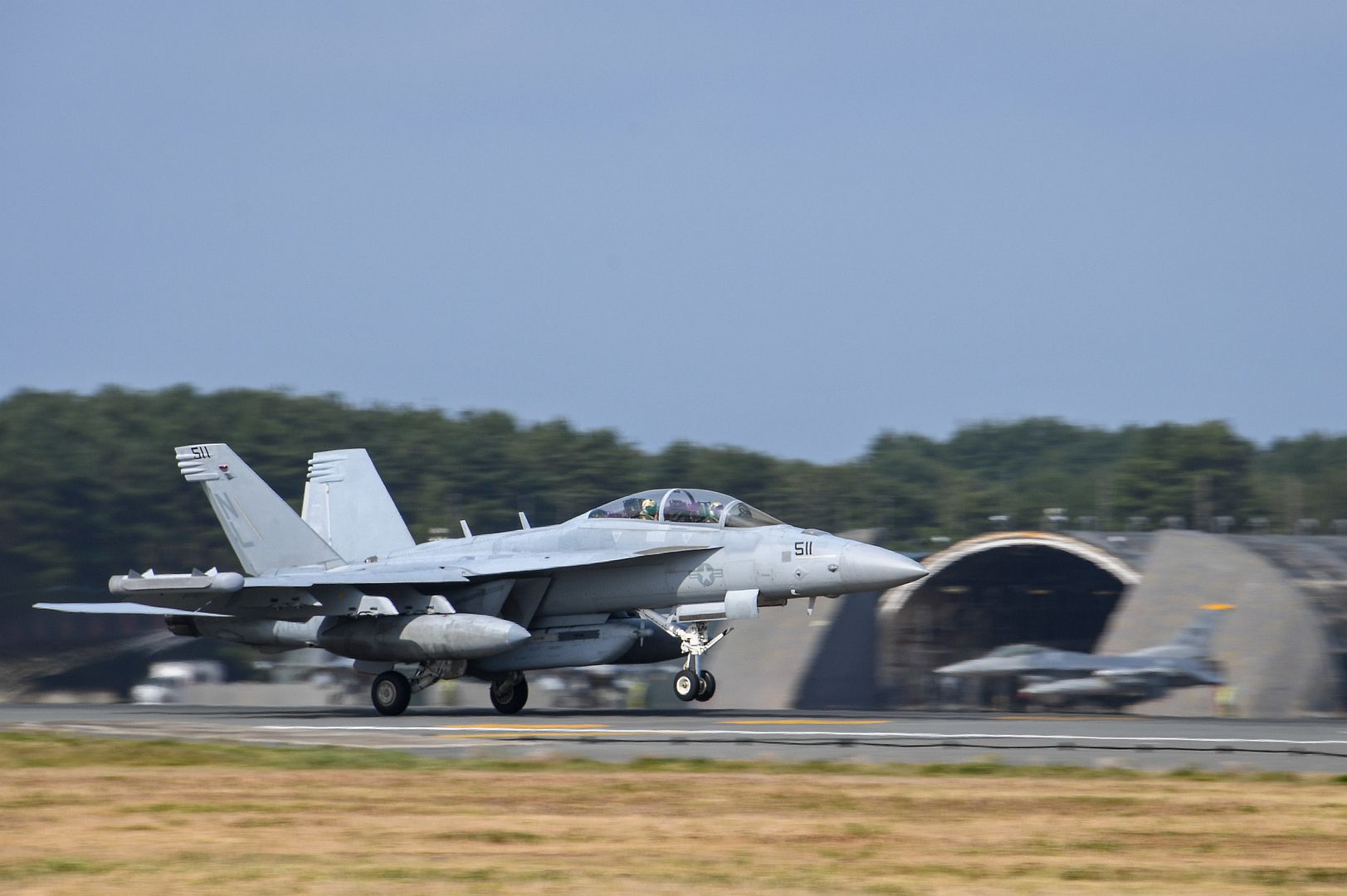 18G Growler Assigned To The Yellow Jackets Of Electronic Attack Squadron 138 Launches From Misawa Air Base