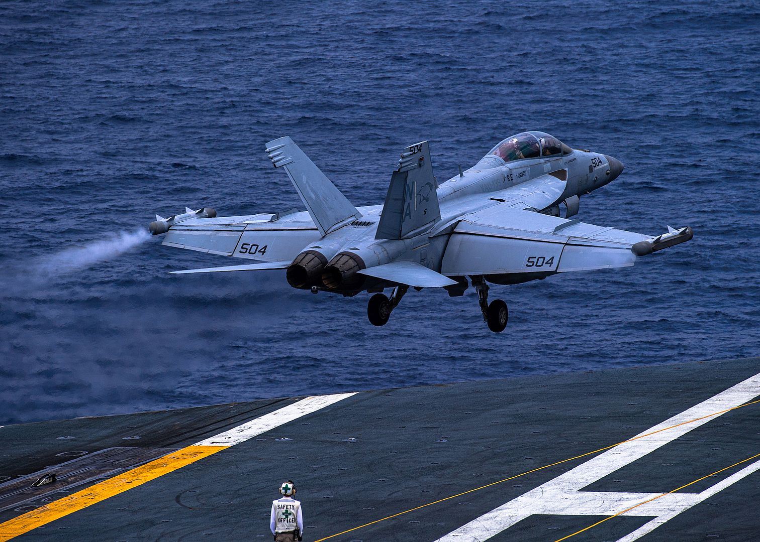  139 Launches From The Flight Deck Of The Aircraft Carrier USS Nimitz