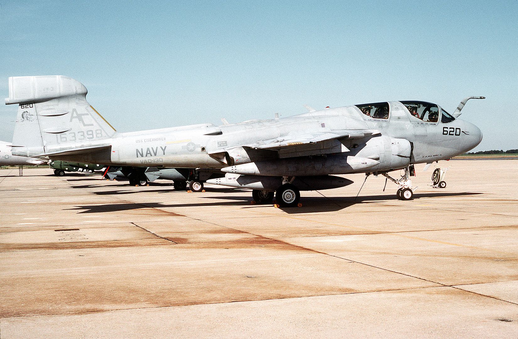 6B Prowler Aircraft Of Tactical Electronic Warfare Squadron 130 Of Carrier Wing Three