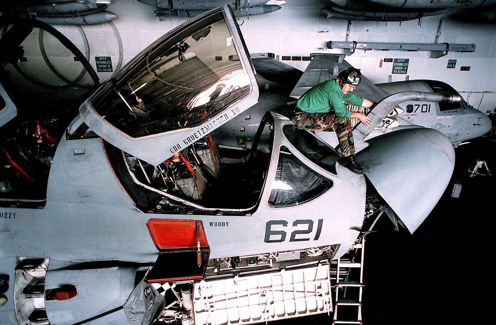 6B Prowler From Tactical Electronic Warfare Squadron One Three Seven Aboard USS GEORGE WASHINGTON