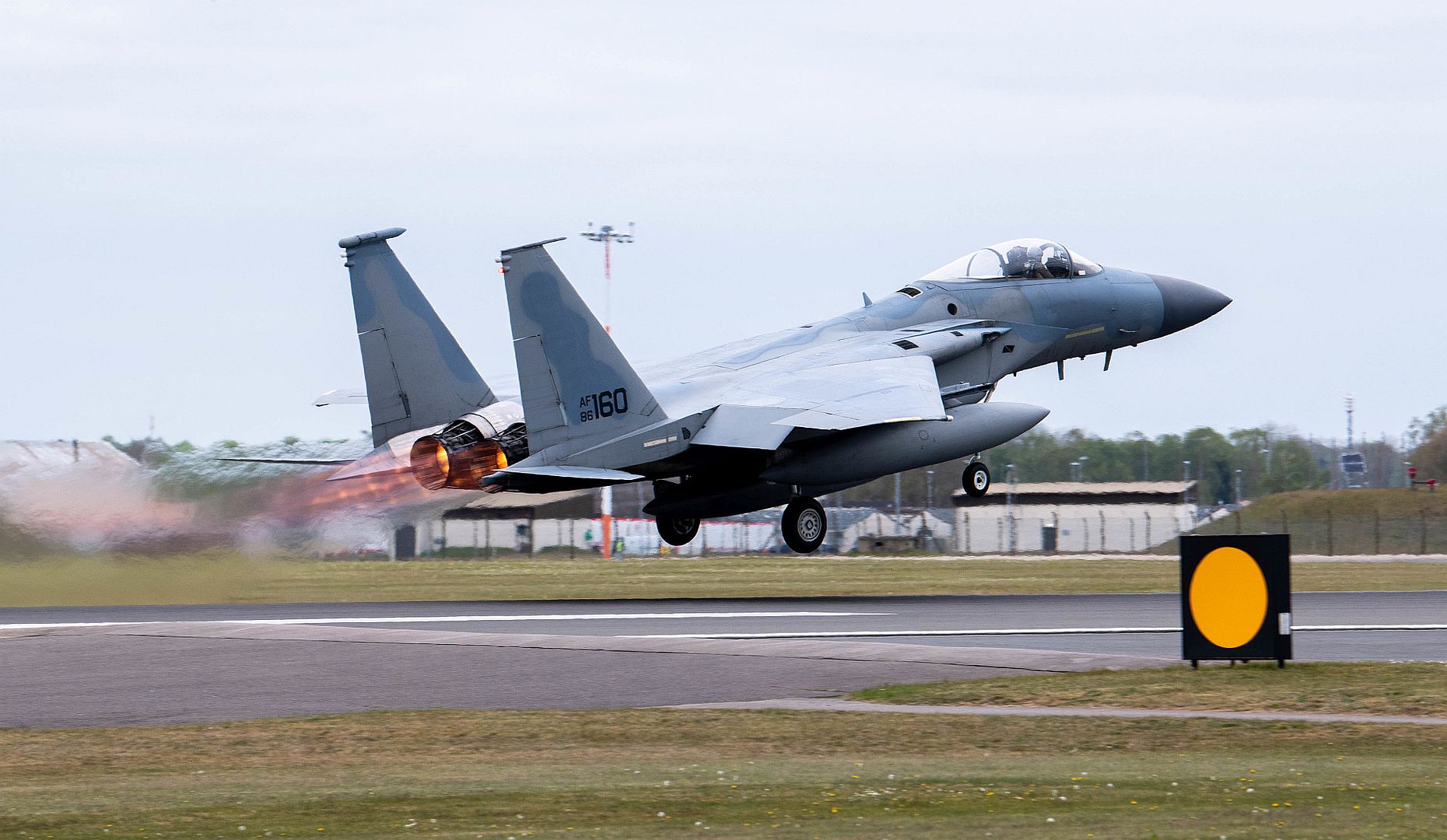 15C Eagle Assigned To The 493rd Fighter Squadron Departs Royal Air Force Lakenheath England April 27 2022