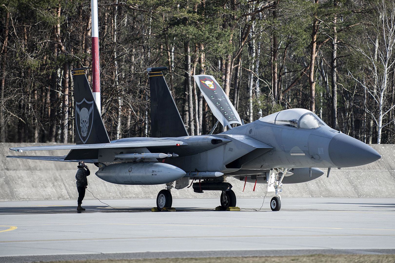 15C Eagle From The 493rd Fighter Squadron Assigned To Royal Air Force Lakenheath