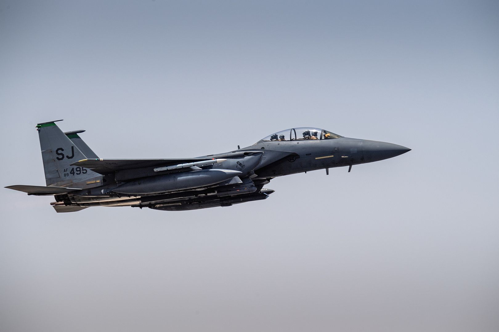 15E Strike Eagle Deployed From The 335th Expeditionary Fighter Squadron From North Carolina S Seymour Johnson Air Force Base Takes Off During Sky Shield 9 15E Strike Eagle Deployed From The 335th Expeditionary Fighter Squadron From North Carolina S Seymour Johnson Air Force Base Takes Off During Sky Shield 9
