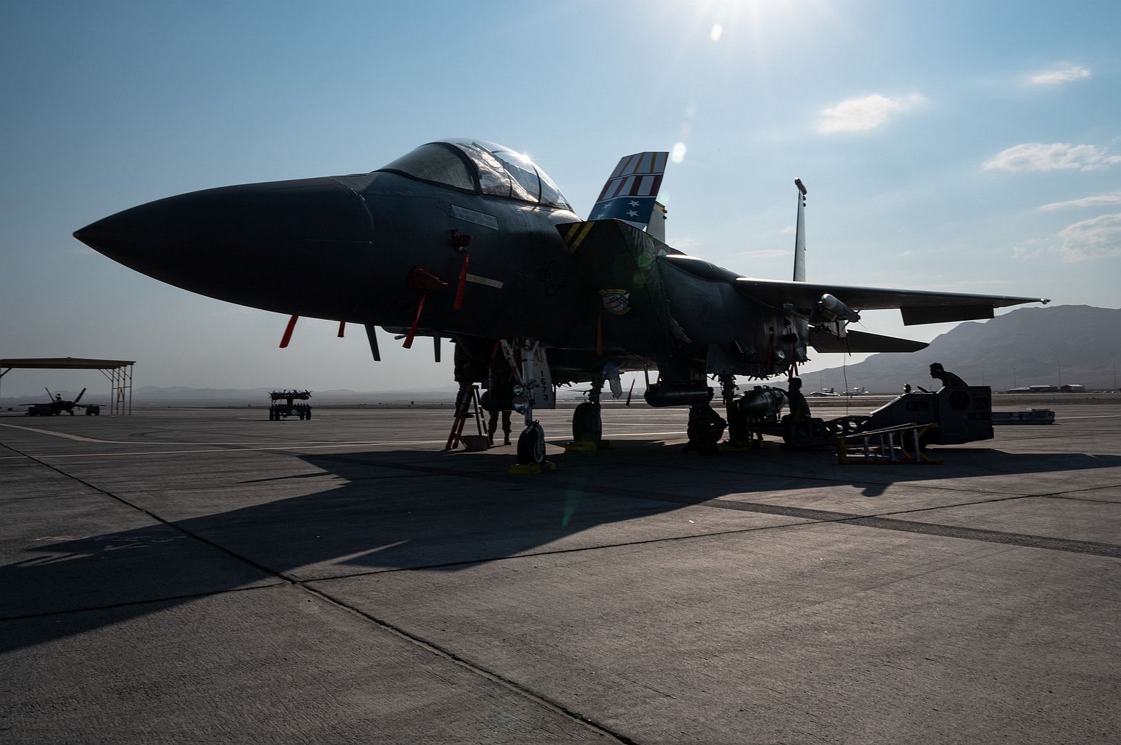 15E Strike Eagle During A Weapons Load Crew Competition At Nellis AFB Nevada July 26 2024 15E Strike Eagle During A Weapons Load Crew Competition At Nellis AFB Nevada July 26 2024