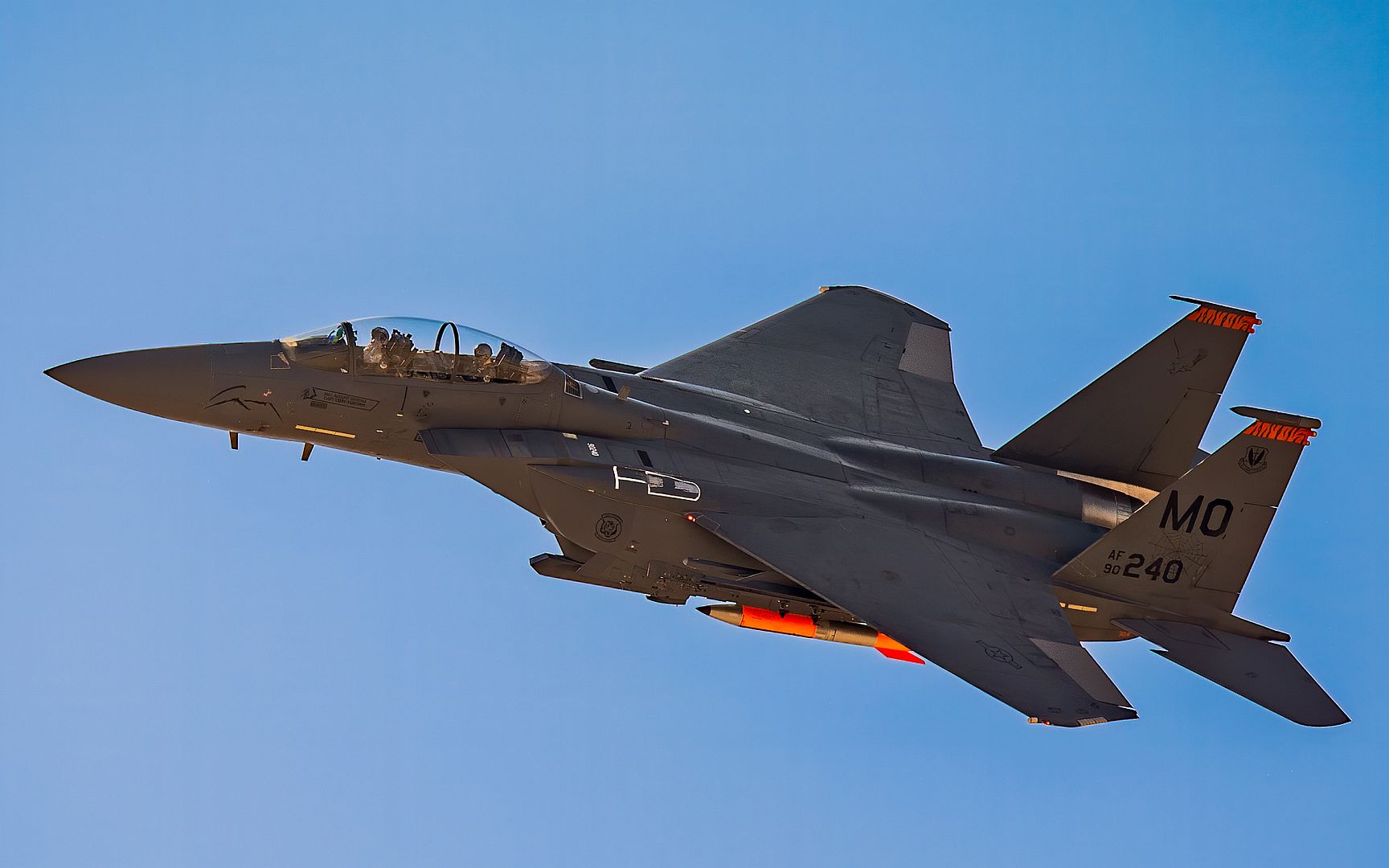 15E Strike Eagle From Mountain Home Air Force Base Idaho Carrying A B61 Joint Test Assembly Departs Nellis Air Force Base Nevada For The Tonopah Test Range
