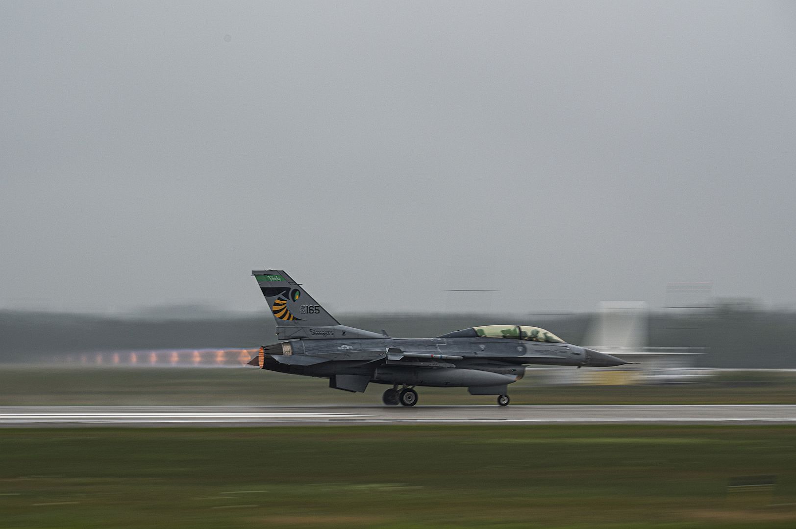 16 Fighting Falcon Assigned To The 112th Fighter Squadron Ohio Air National Guard Takes Off From Alpena Combat Readiness Training Center