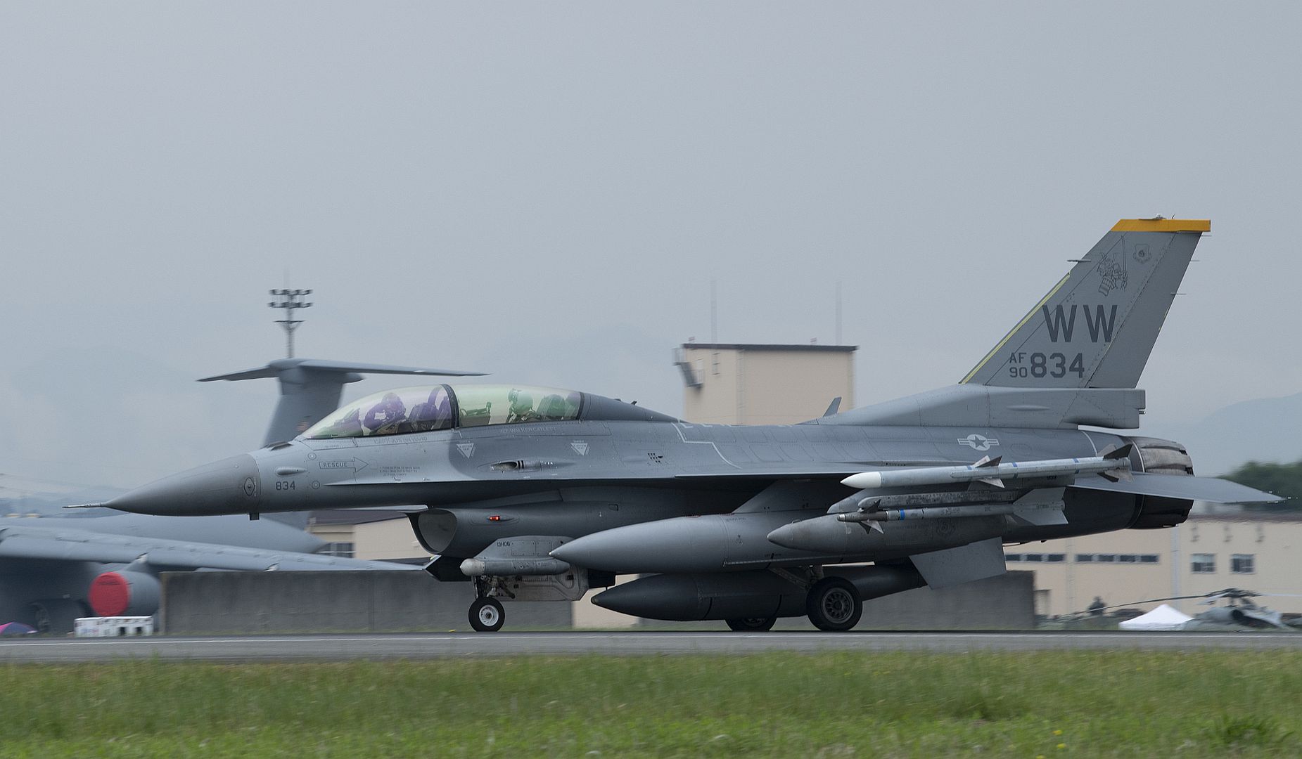 16 Fighting Falcon Assigned To The 35th Fighter Wing Taxis Down At Yokota Air Base Japan May 21 2022