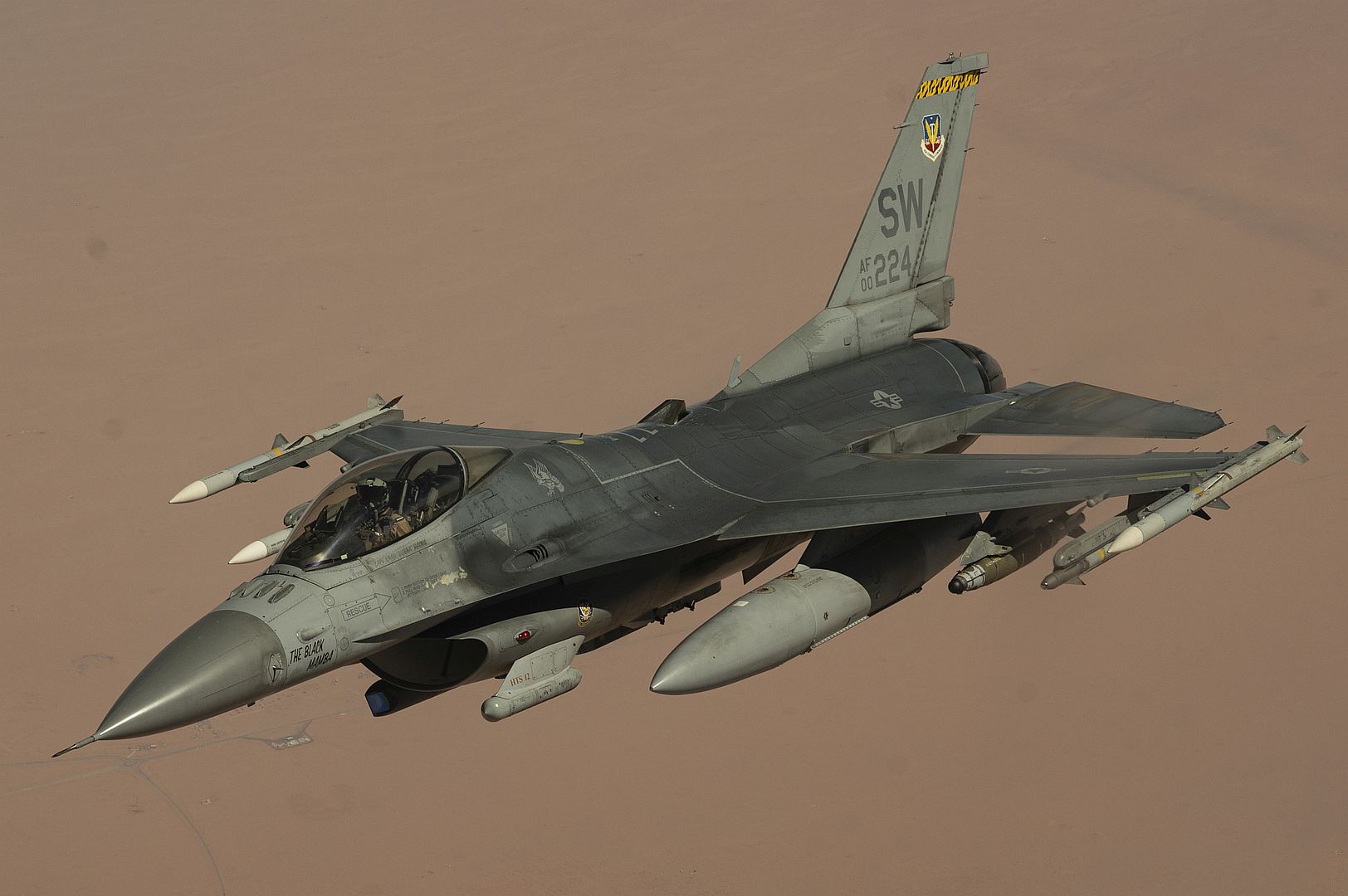 16 Fighting Falcon Assigned To The 77th Expeditionary Fighter Squadron Flies A Combat Patrol Mission In Support Of Operation Inherent Resolve