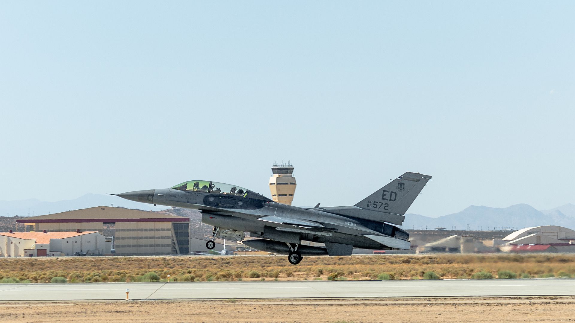 16 Fighting Falcon From The 416th Flight Test Squadron 412th Test Wing Takes Off From Edwards Air Force Base California